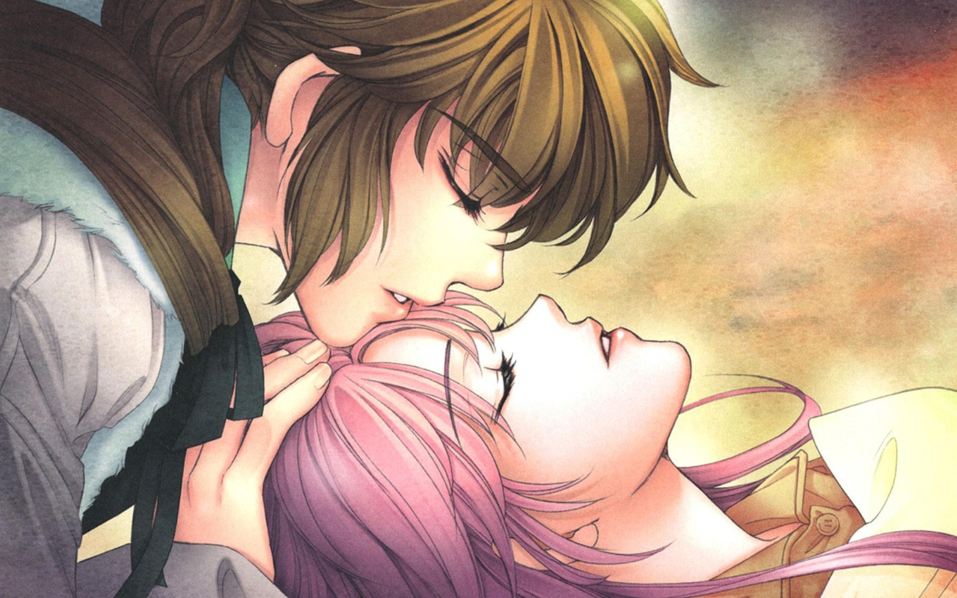 1920x1200 Forehead Kiss Kiss Anime, HD Wallpaper & background, Desktop