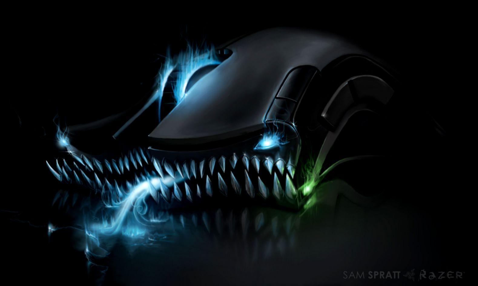 1580x950 3D Razer Mouse Gaming Wallpaper, Desktop