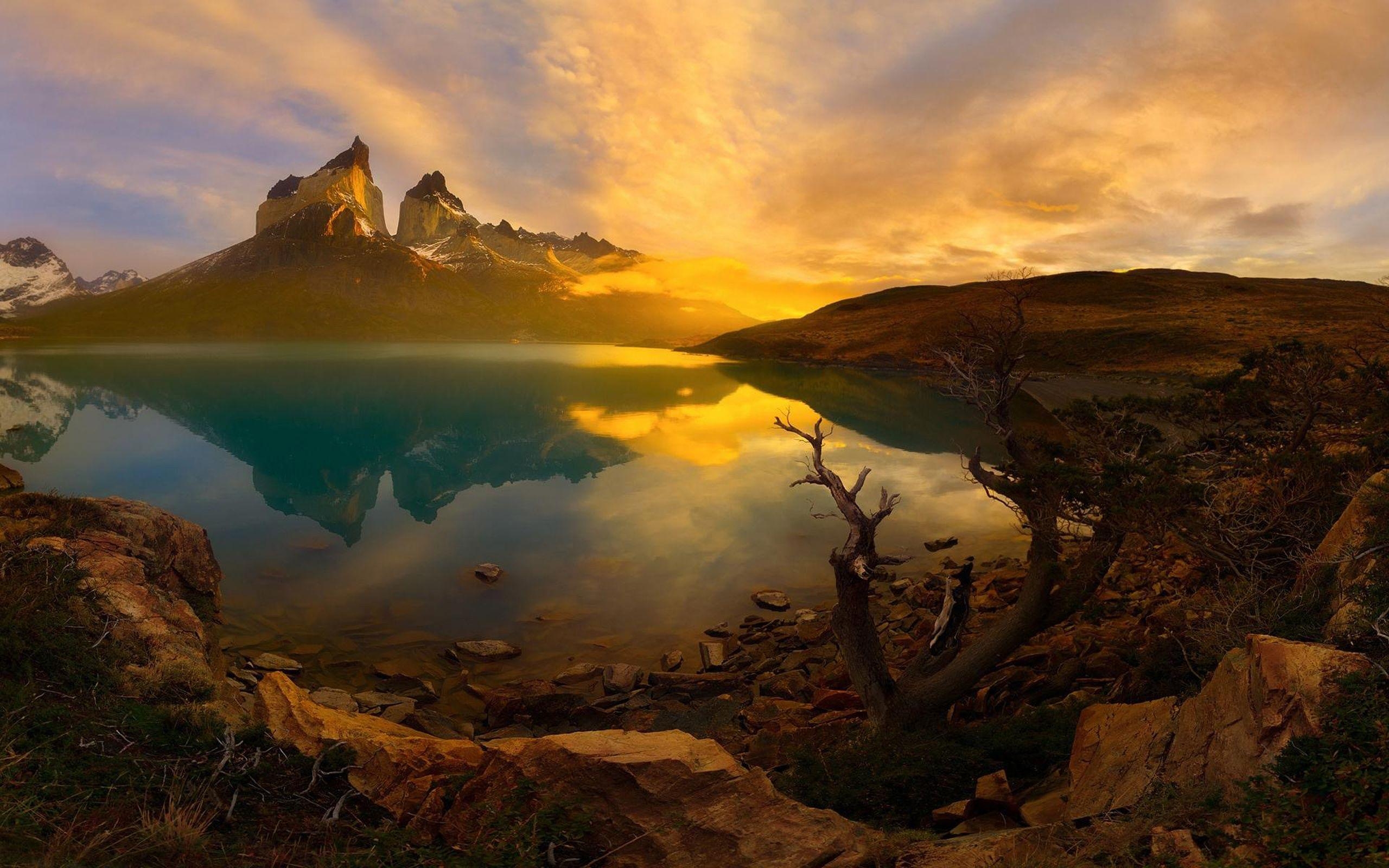 2560x1600 Sunset National Park Torres Del Paine Patagonia  HD, Desktop