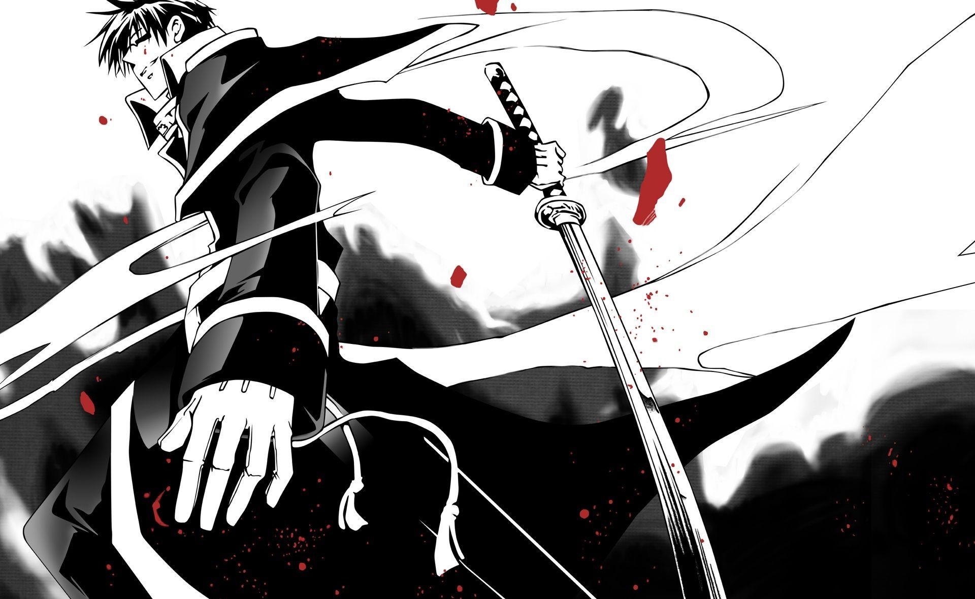 1920x1180 Anime Art Black and White Wallpaper Free Anime Art Black and White Background, Desktop