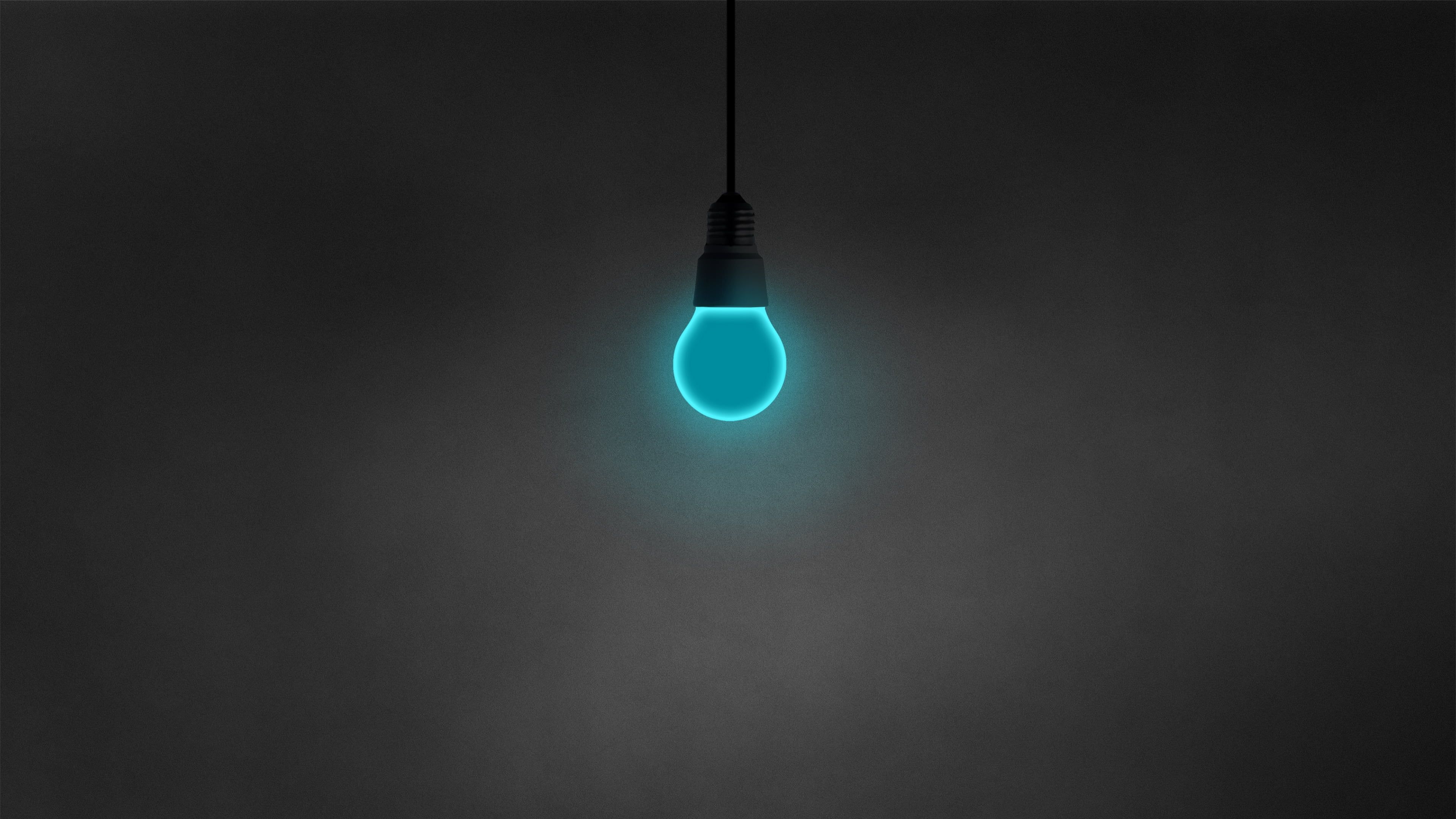 3840x2160 black LED bulb #minimalism light bulb #dark #simple #cyan K #wallpaper #hdwallpaper #desktop. Dark wallpaper,  wallpaper, Wallpaper, Desktop