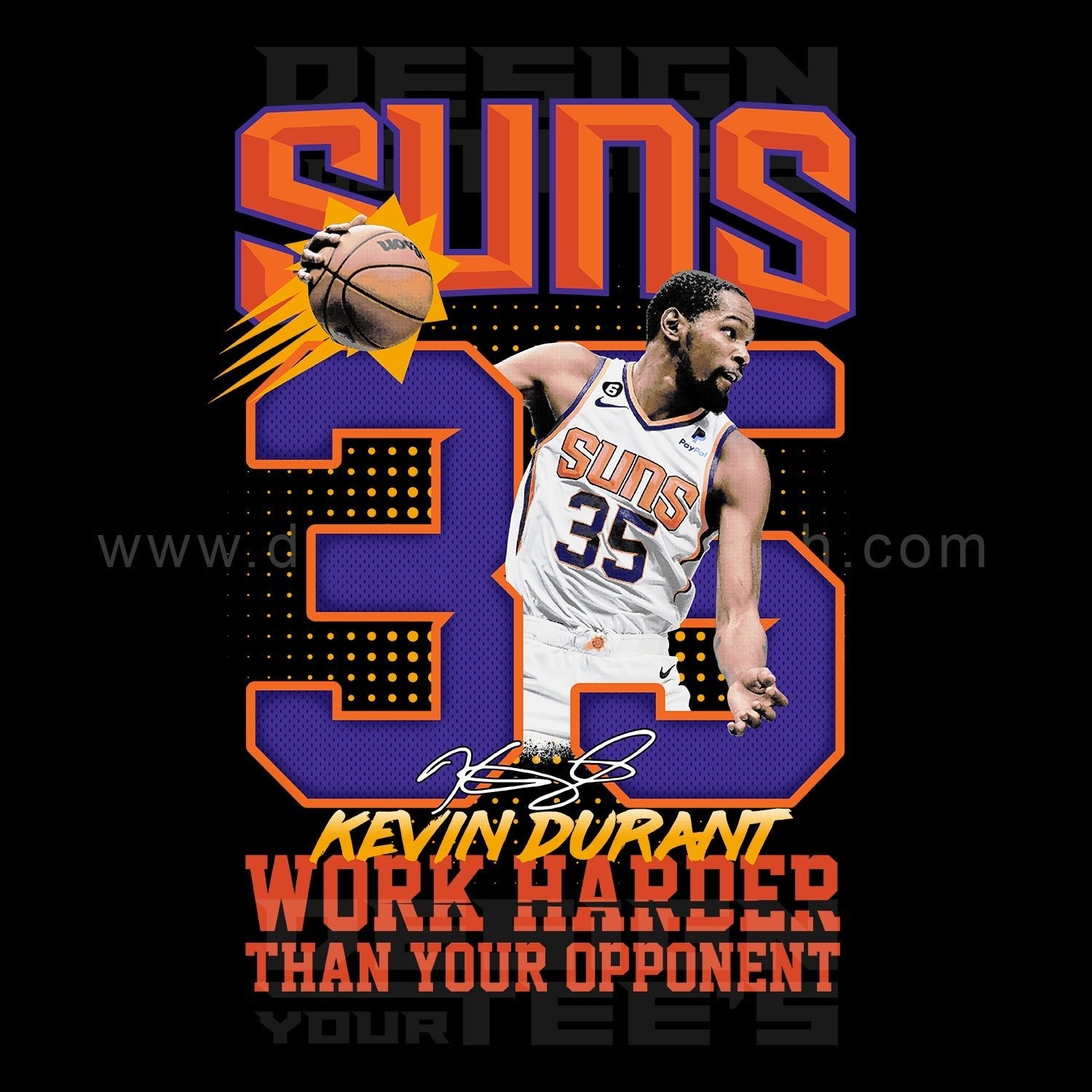 1500x1500 Kevin Durant NBA DESIGN #SKD01, Phone