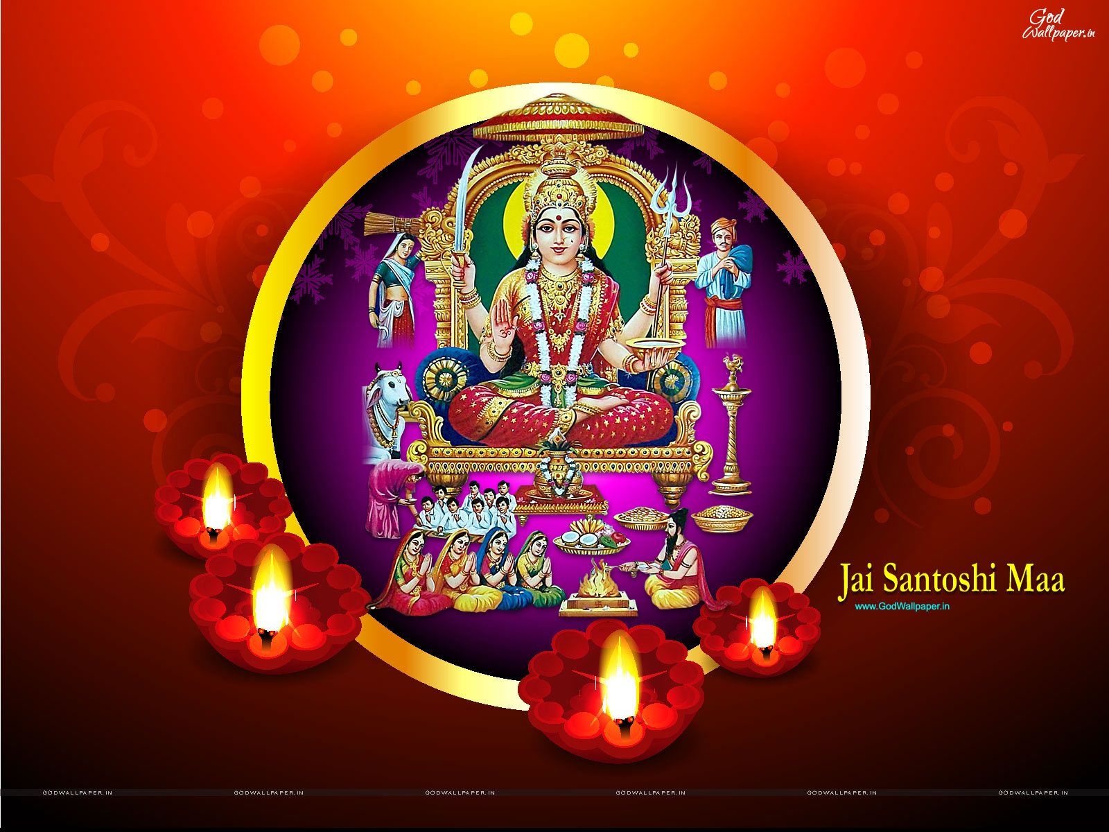 1600x1200 Santoshi Maa HD Wallpaper Free Download, Desktop