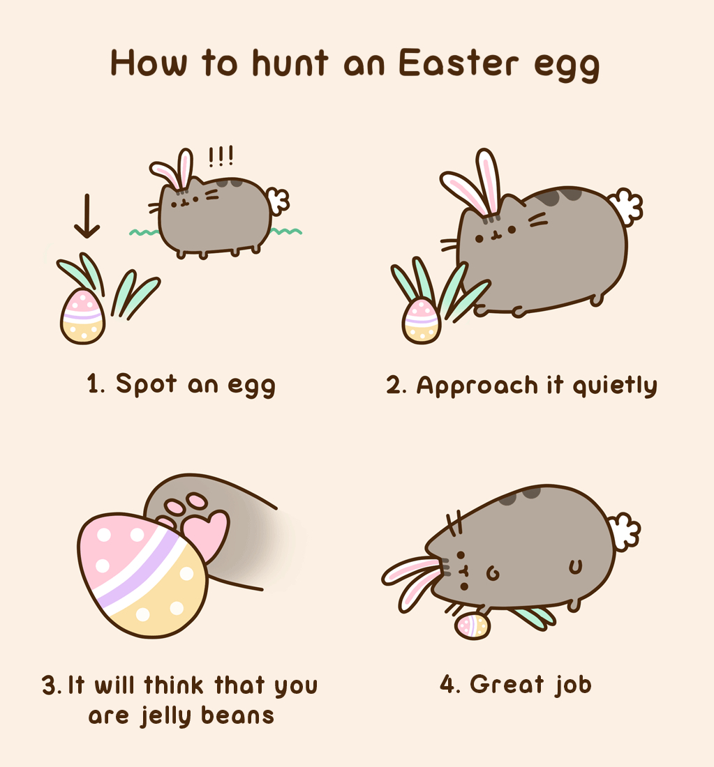 1030x1100 Pusheen egg hunt. funny animals (for kids), Phone