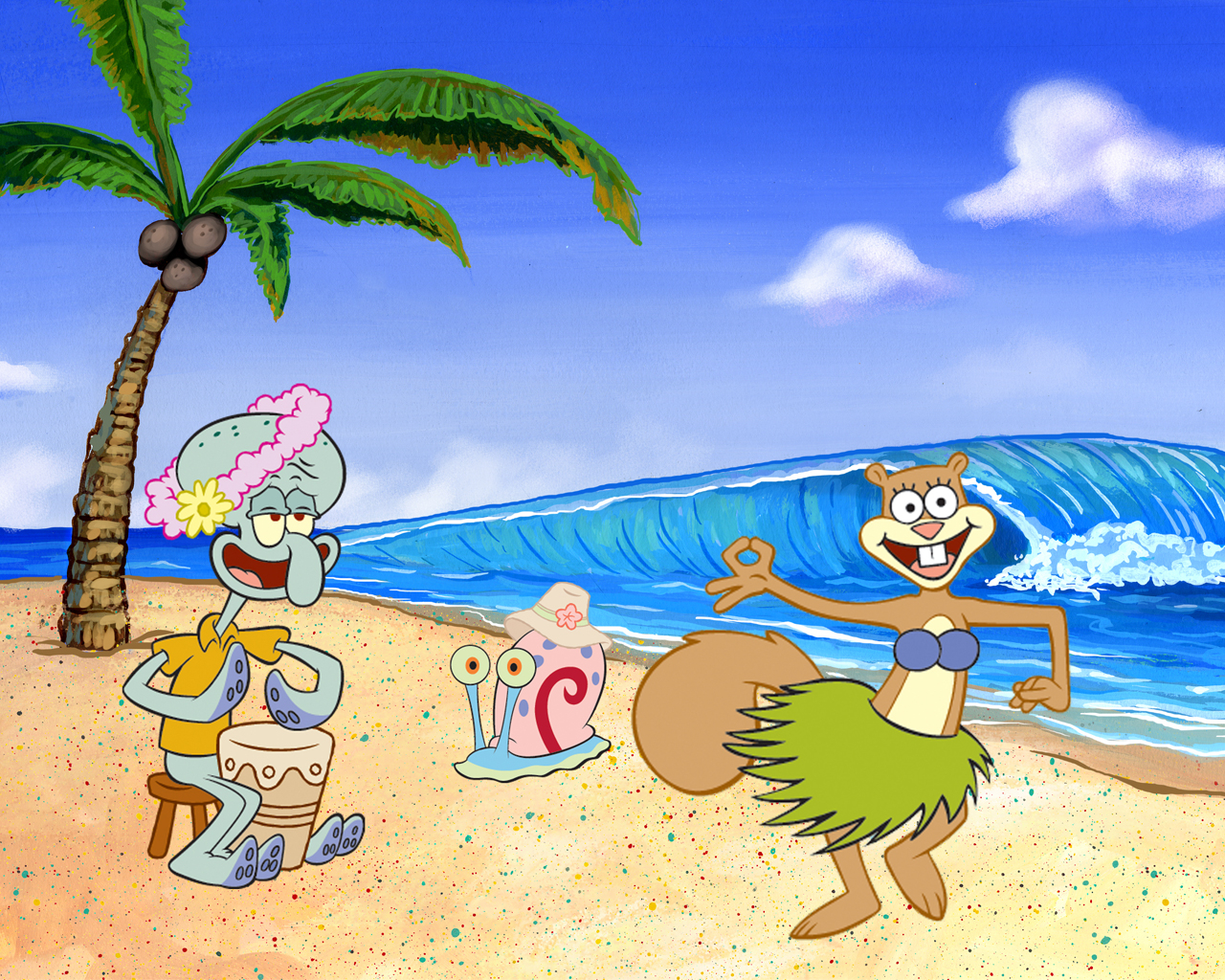 1280x1030 Squidward & Sandy Squarepants Wallpaper, Desktop