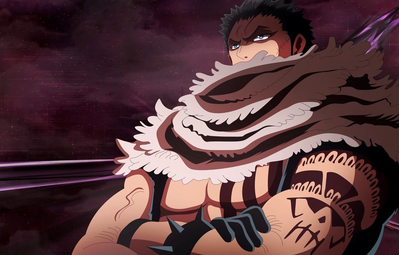 1340x850 Wallpaper One Piece, pirate, anime, tatoo, manga, japanese, akuma from mi, kaizoku, Charlotte Katakuri, Katakuri, by jairopd image for desktop, section сёнэн, Desktop