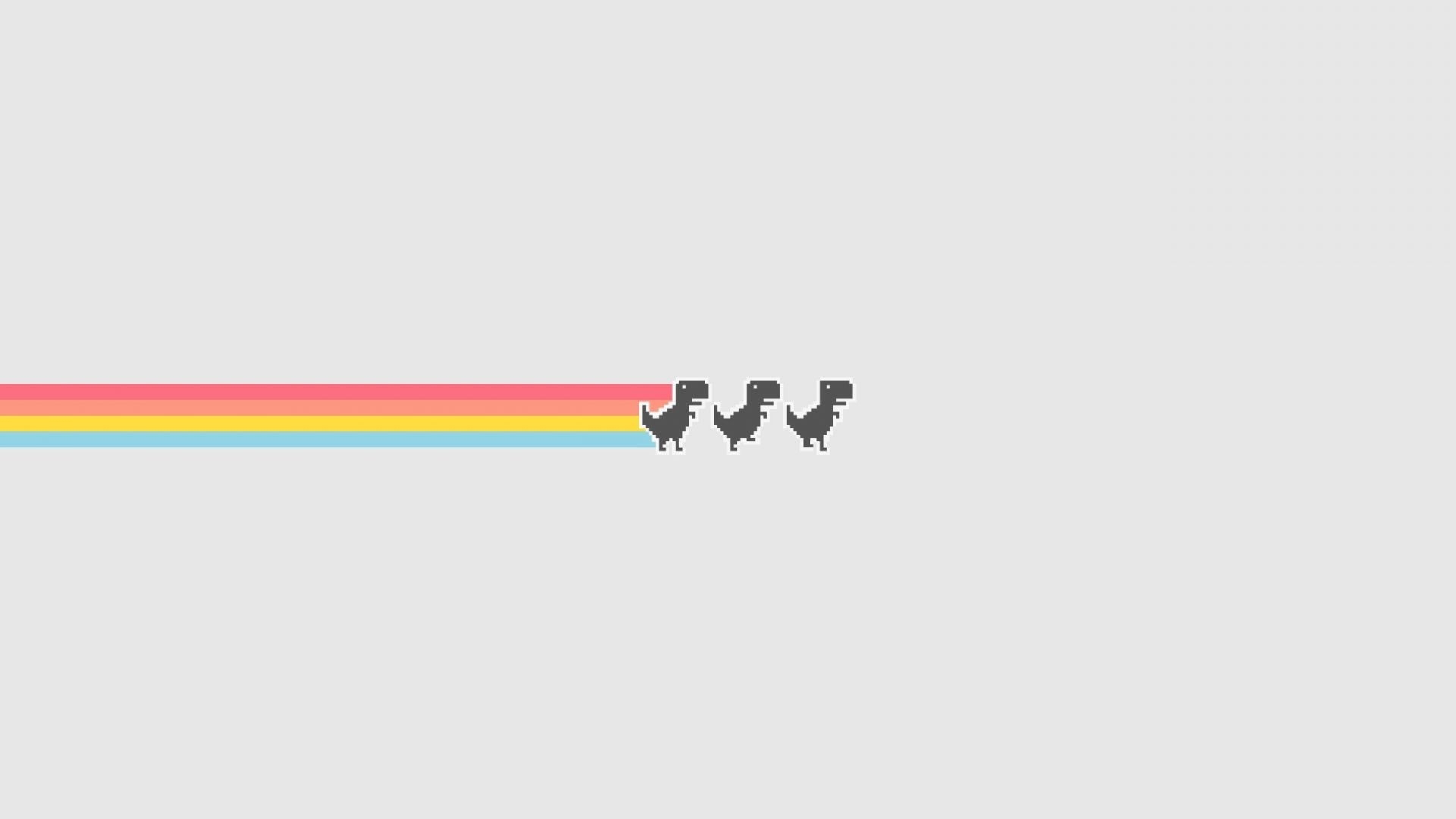 1920x1080 Desktop wallpaper game, trex, the run, minimal, HD image, picture, background, d38805, Desktop