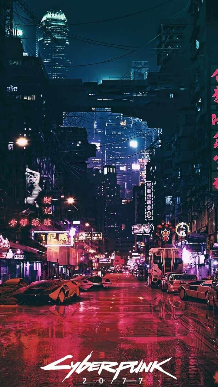 720x1280 Cyberpunk 2077 wallpaper HD phone background Night city game logo art Poster on iPhone android. City wallpaper, Futuristic city, Pop art wallpaper, Phone