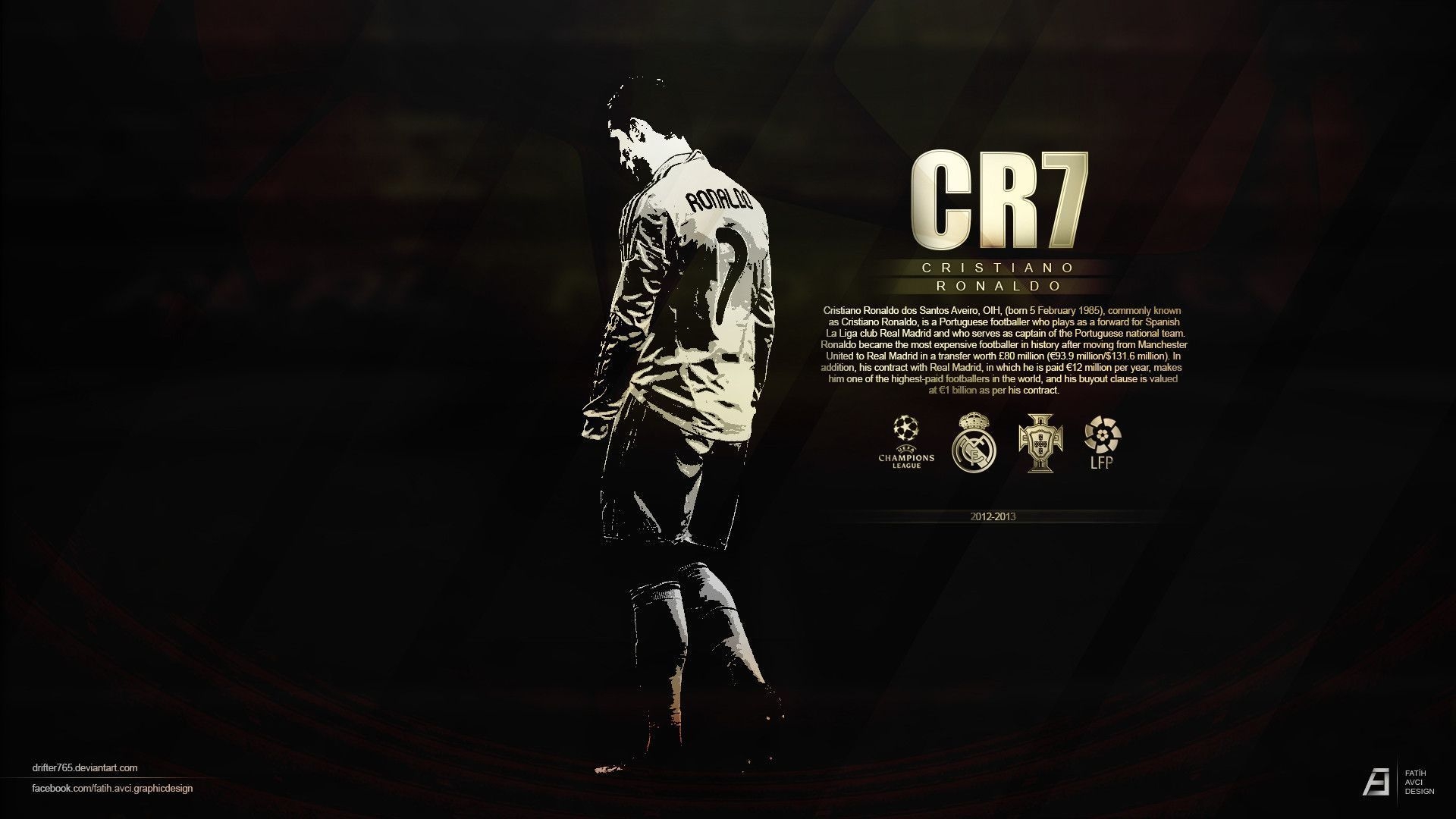 1920x1080 CR7 Black Wallpaper Free CR7 Black Background, Desktop