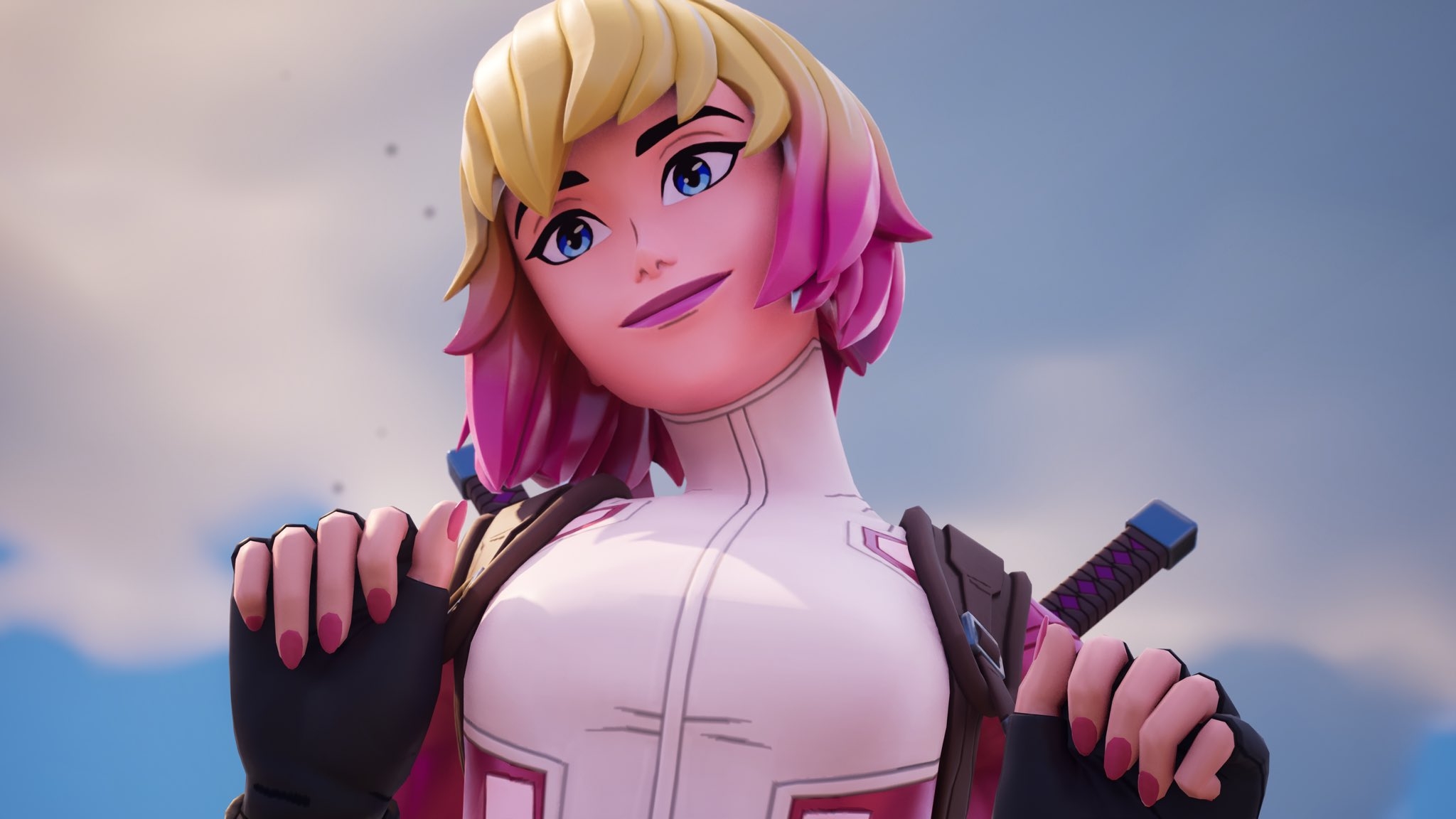 2050x1160 Gwenpool Fortnite wallpaper, Desktop