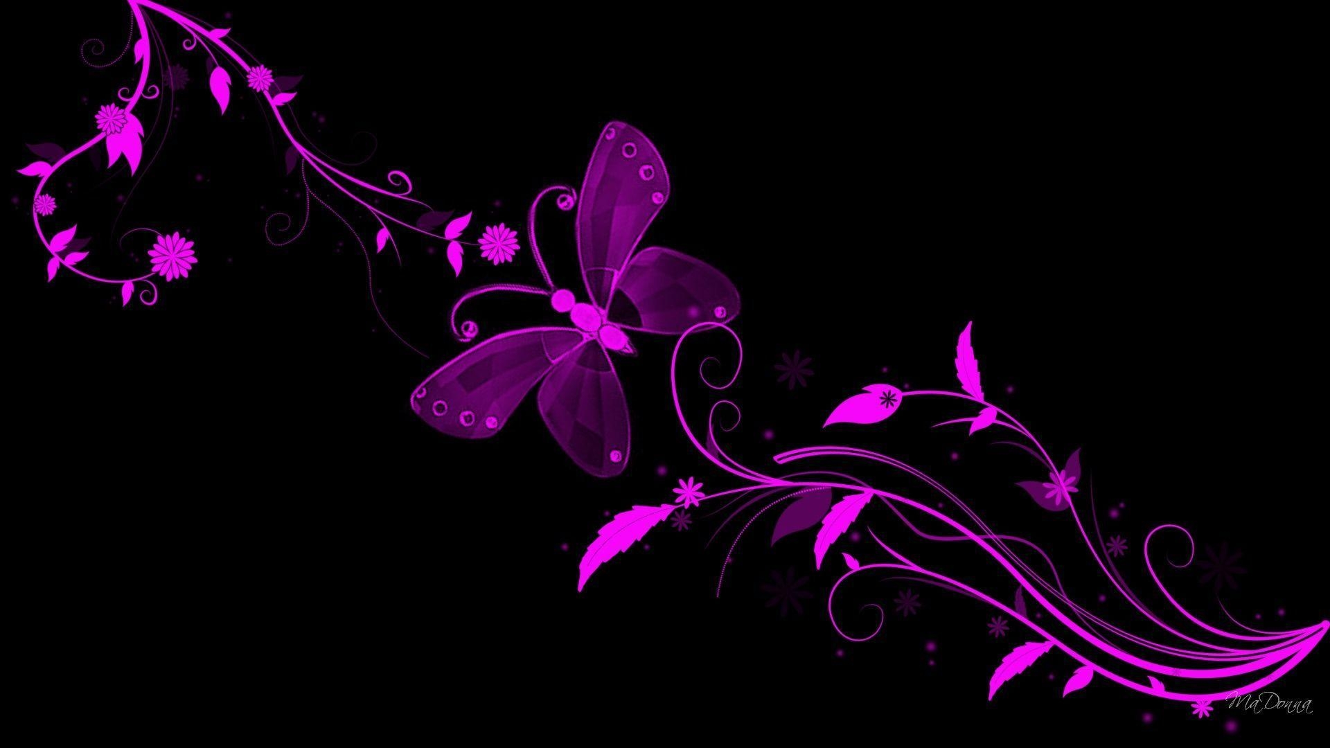 1920x1080 Black Butterfly wallpaper. Black and purple wallpaper, Butterfly, Desktop