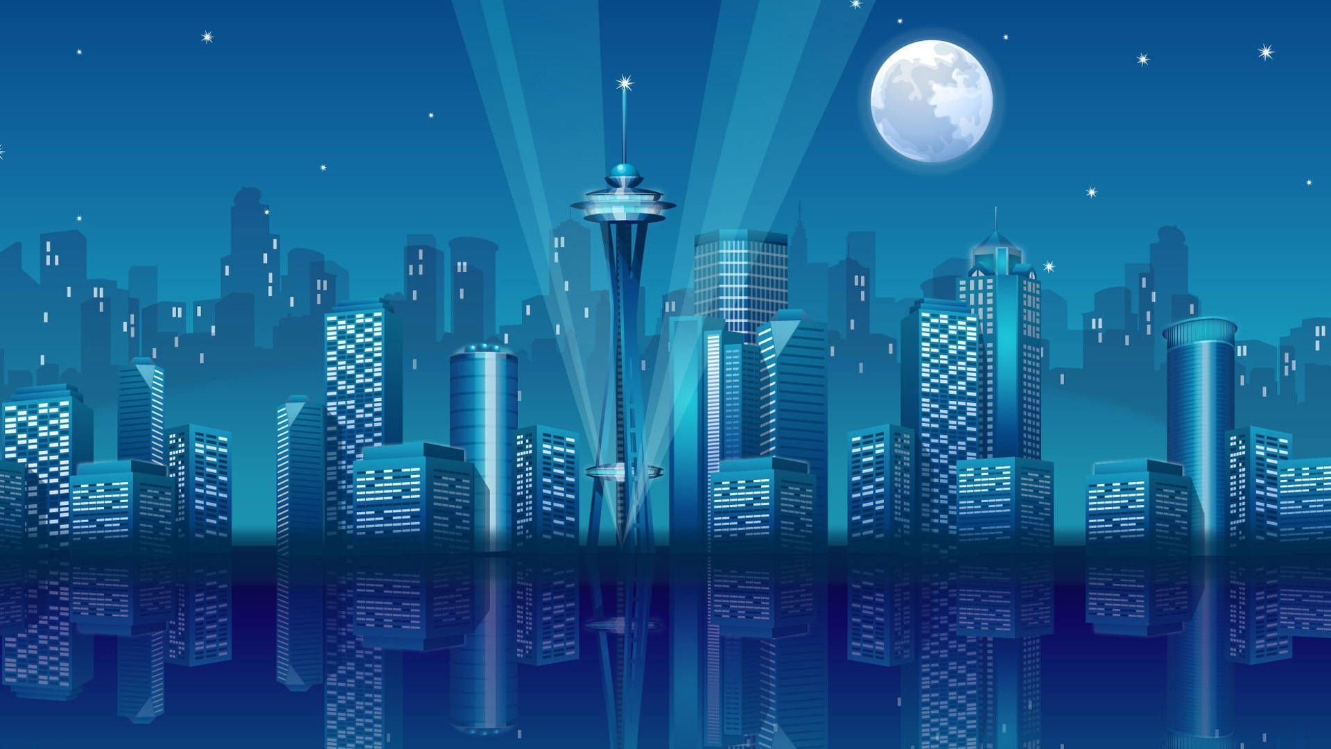 1920x1080 Free download 3D effect of the city wallpaper city wallpaper, Desktop