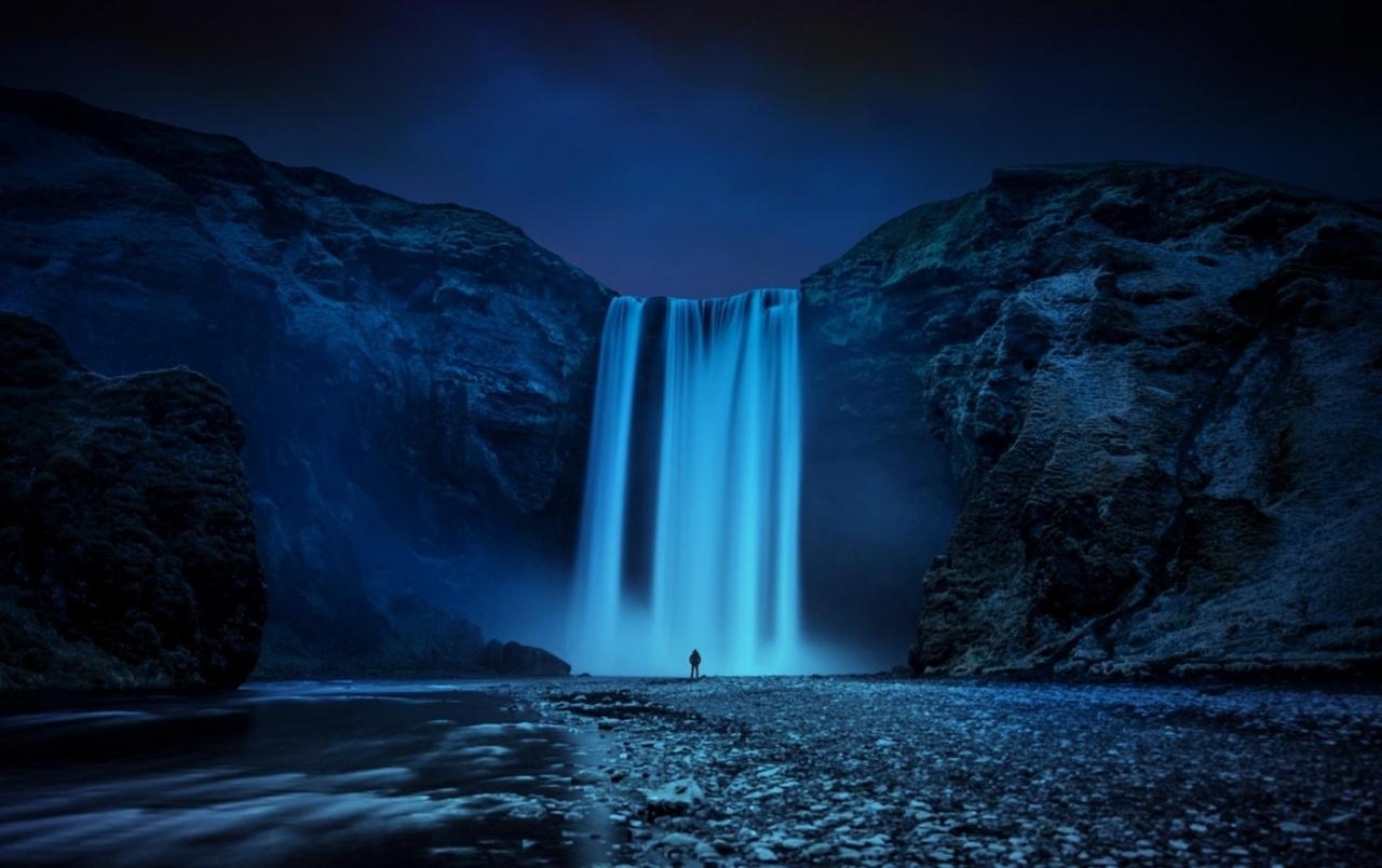 1280x810 Hd Beautiful Skogafoss Waterfall Wallpaper Waterfalls, Desktop