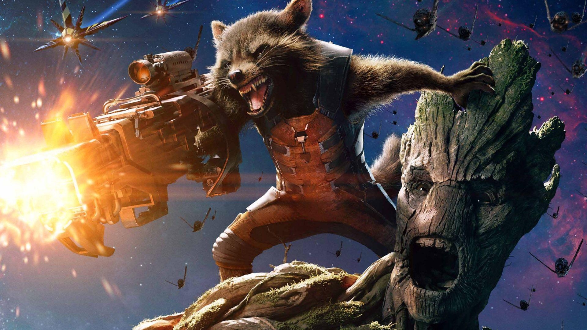 1920x1080 Rocket Raccoon And Groot In Guardians Of The Galaxy, Desktop