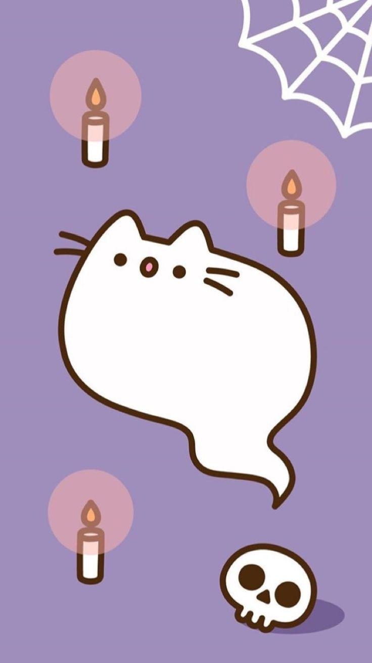 740x1310 Cute Halloween Pusheen Wallpaper Free Cute Halloween, Phone