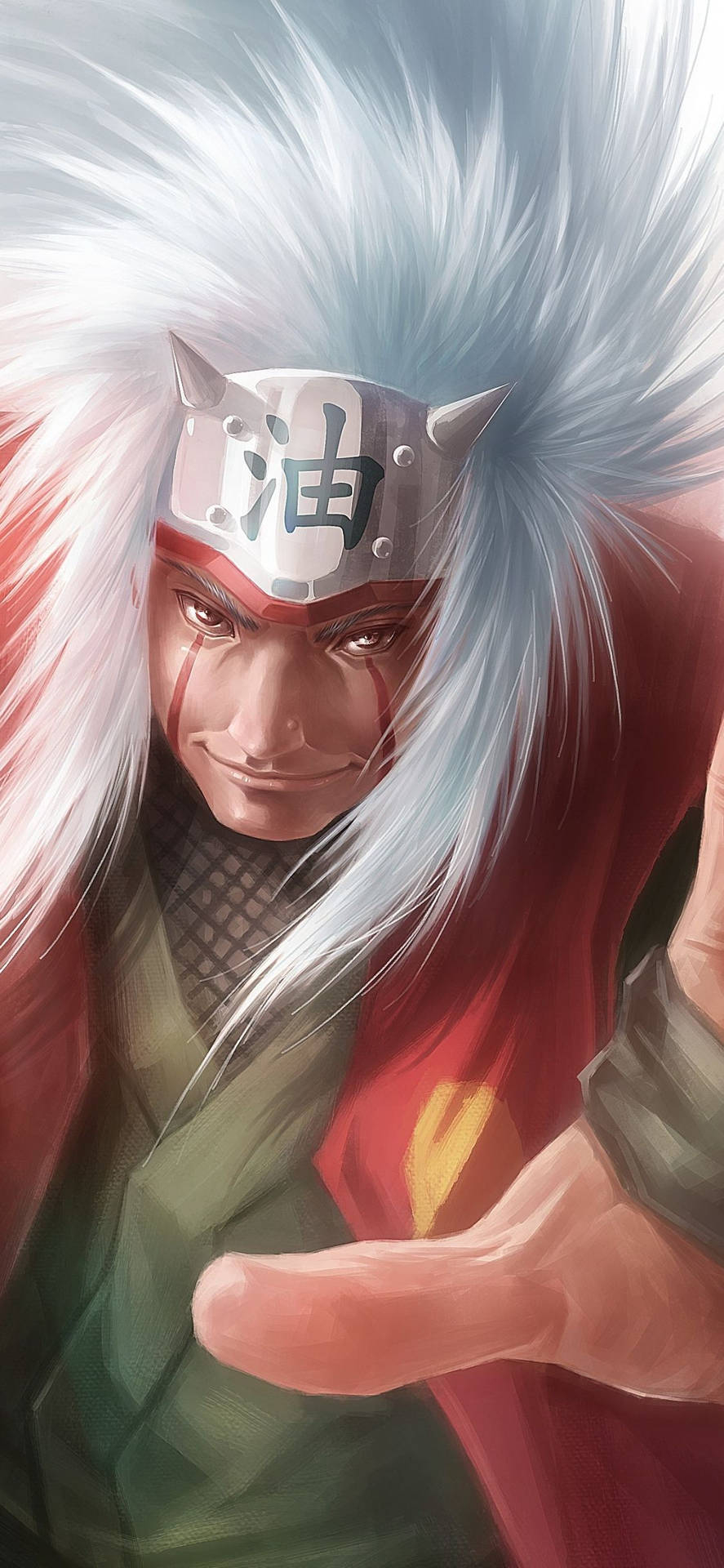 890x1920 Download Jiraiya Aesthetic Painted Art Wallpaper, Phone