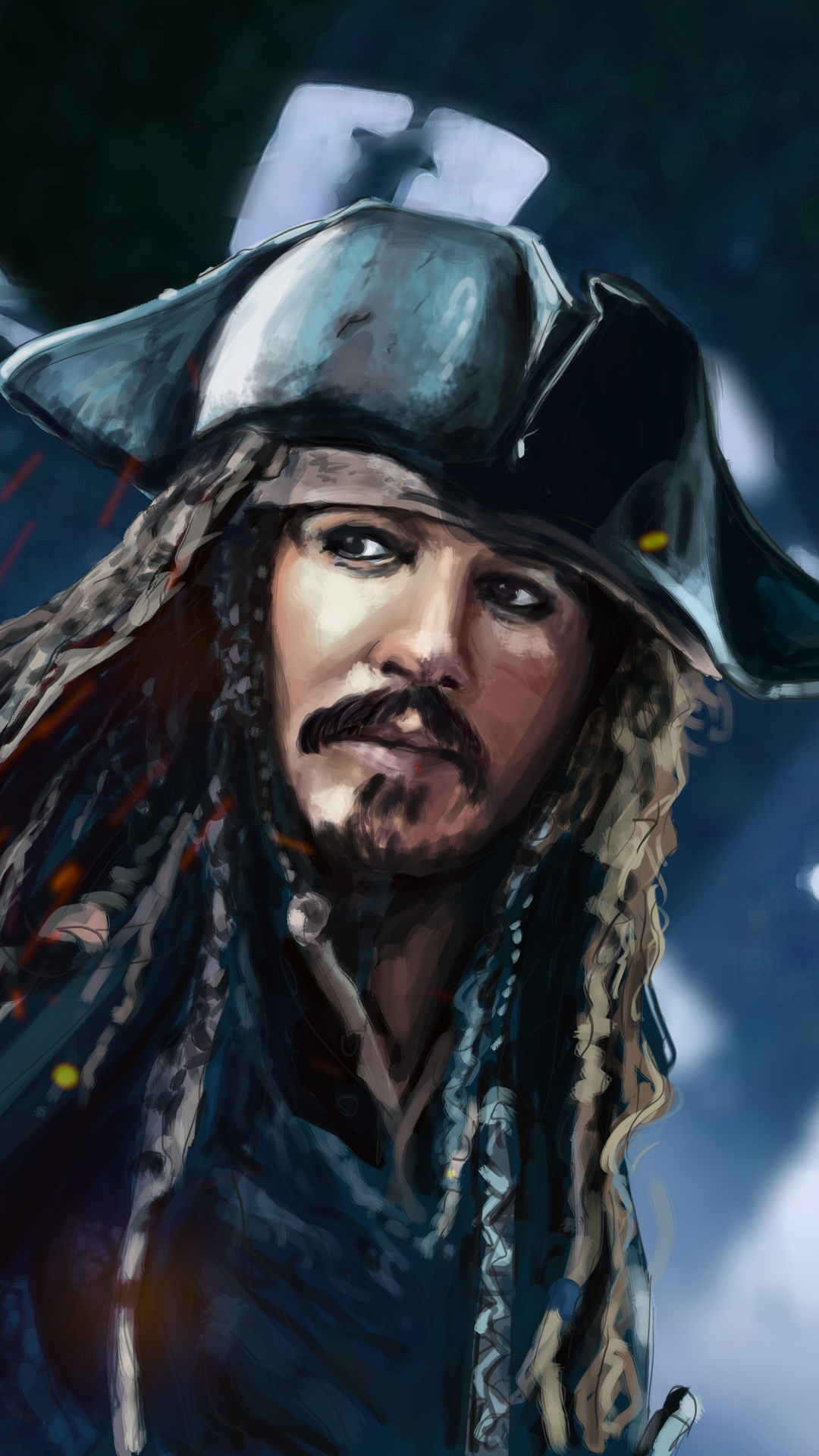 1080x1920  jack sparrow, artist, hd, artwork, digital art, johnny depp for iPhone 8 wallpaper, Phone