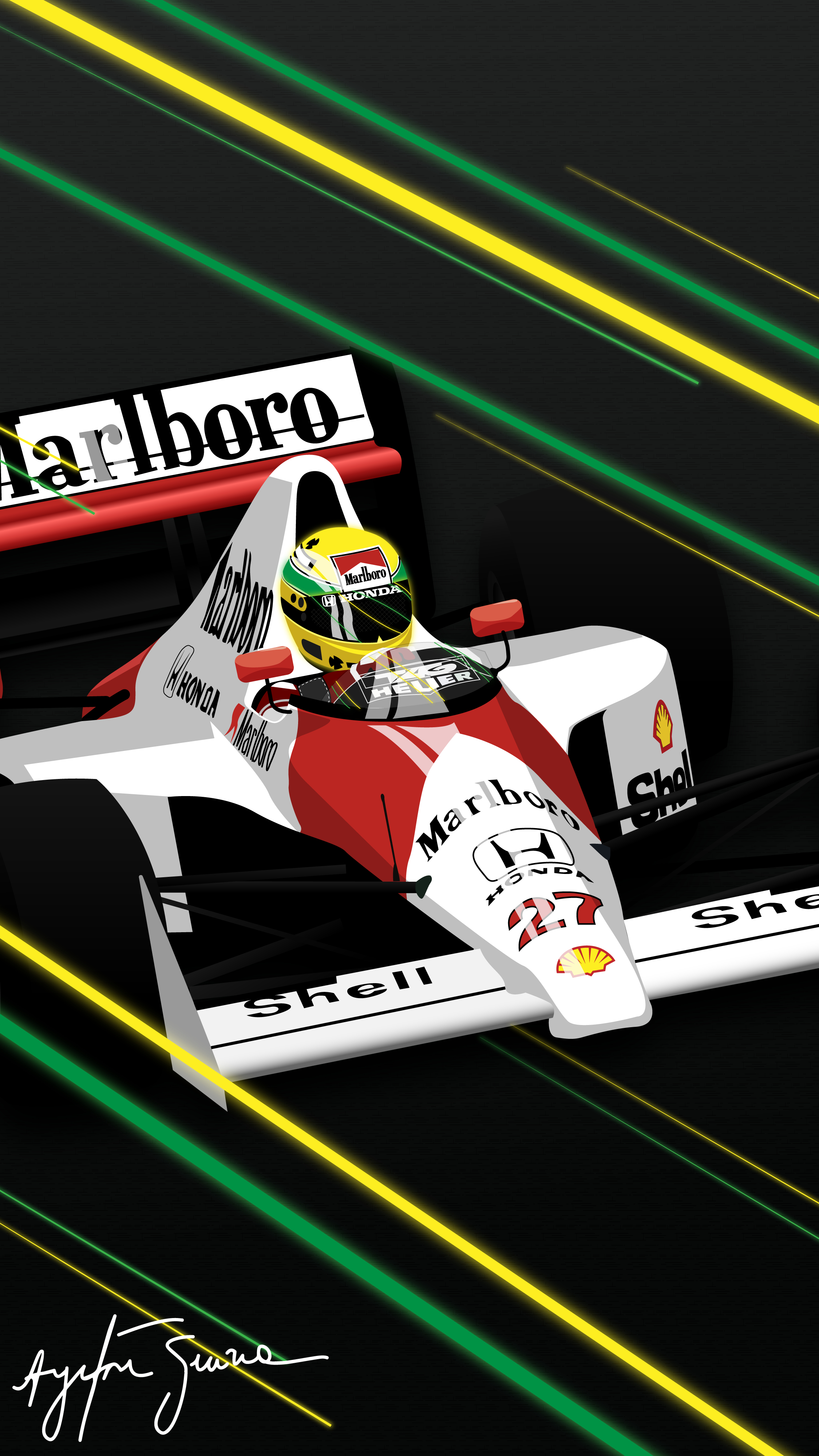 2250x4000 Since few people wanted it as a mobile wallpaper, here you go. Ayrton Senna, Phone