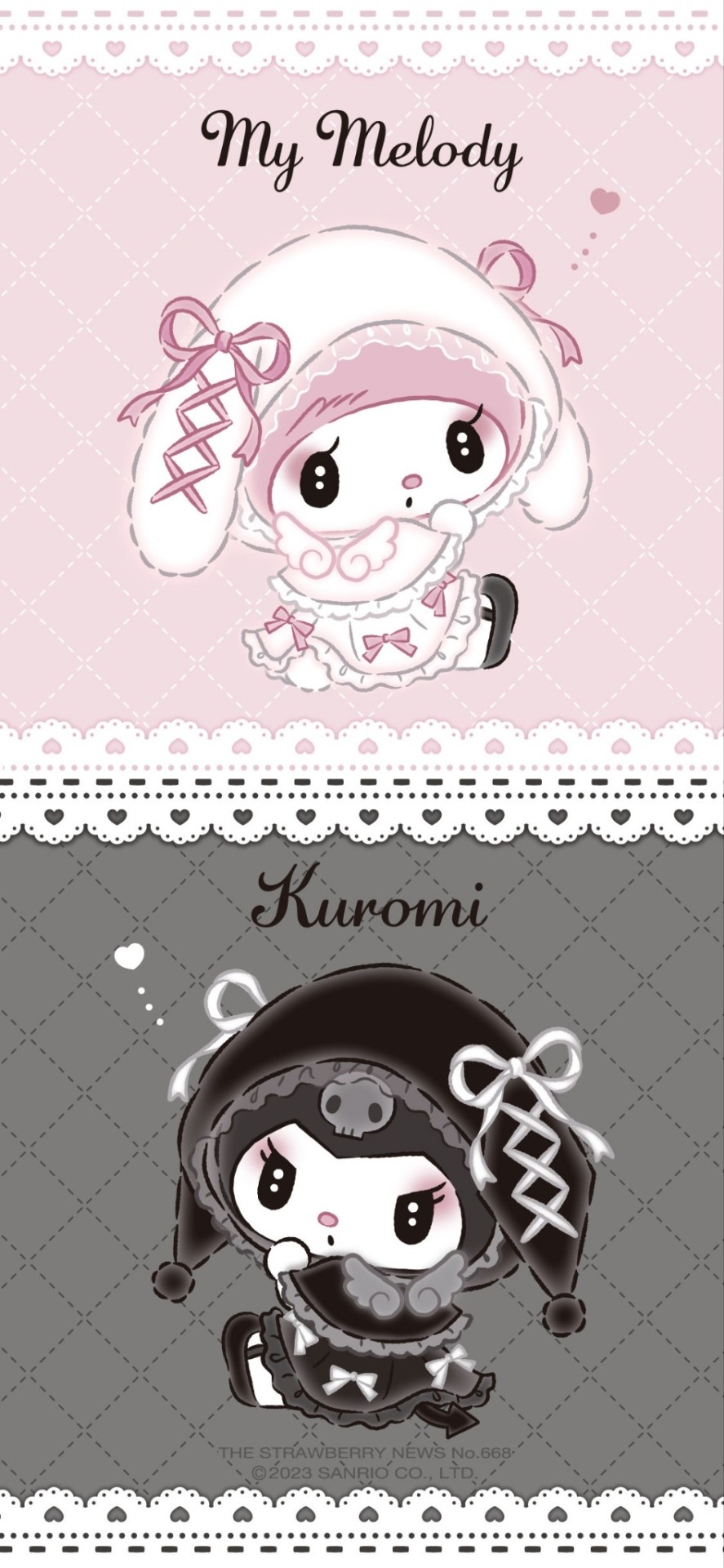 890x1920 MY MELODY X KUROMI WALLPAPERS, Phone