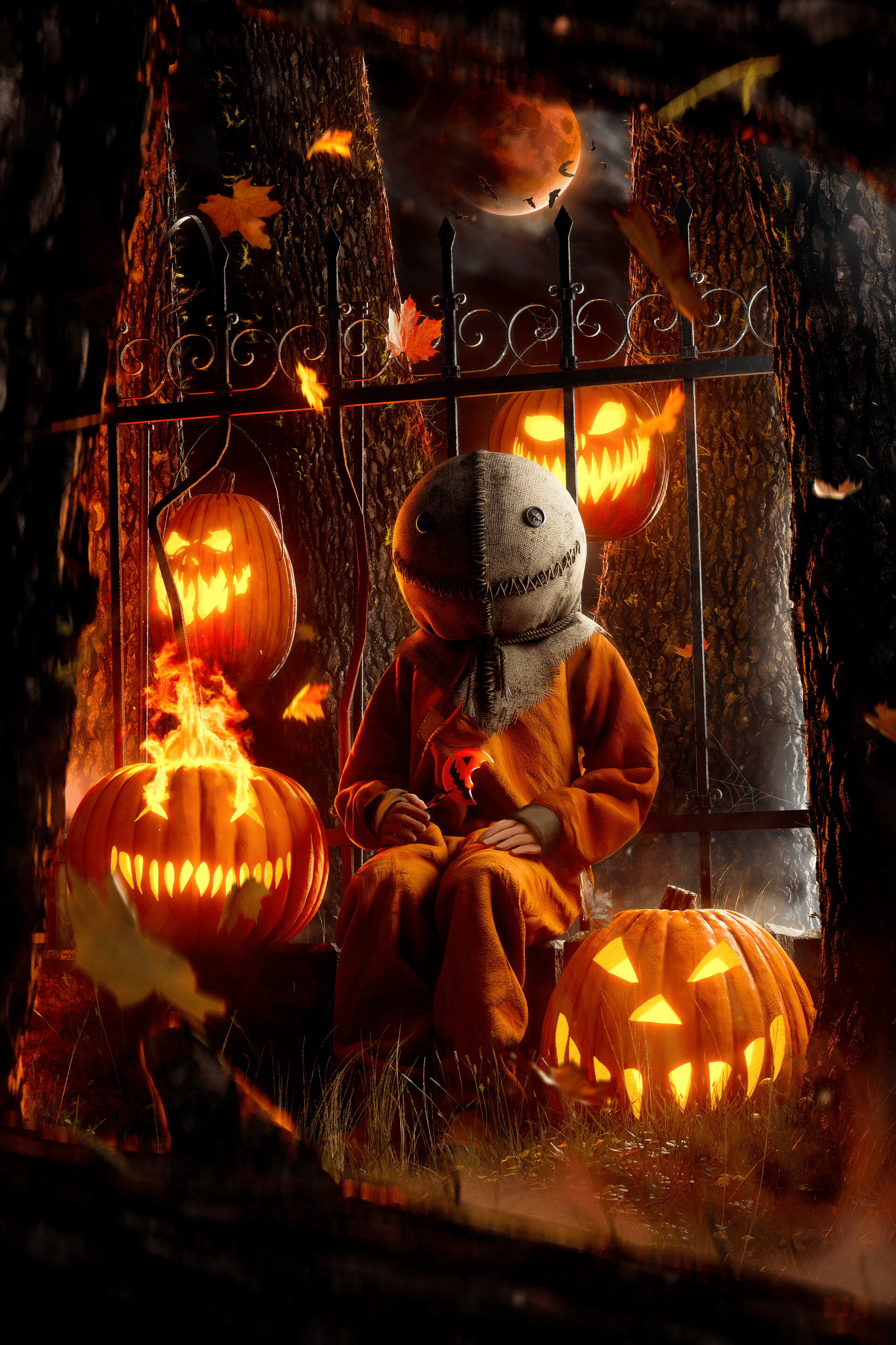 1920x2880 undeaddeaths ‎ Great Autumn Spirit from Trick 'r Treat, Phone