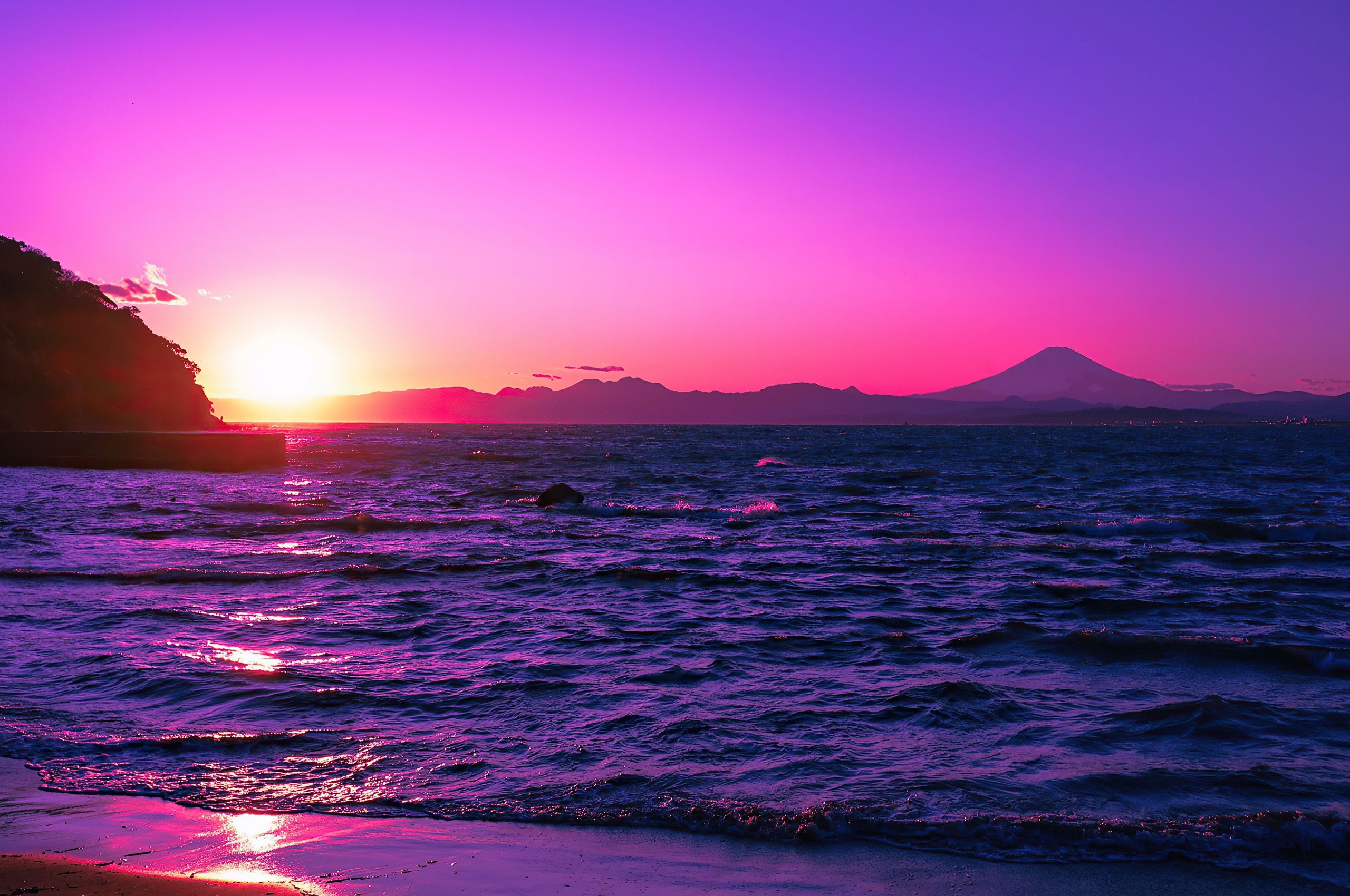 2560x1700 Beautiful Evening Purple Sunset 4k Chromebook Pixel HD 4k Wallpaper, Image, Background, Photo and Picture, Desktop