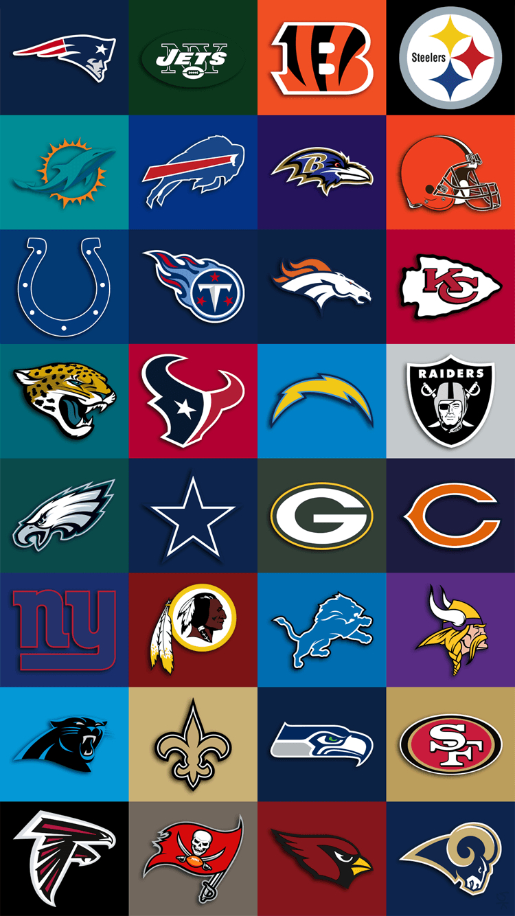 750x1340 NFL team logos iPhone 6 Wallpaper (), Phone