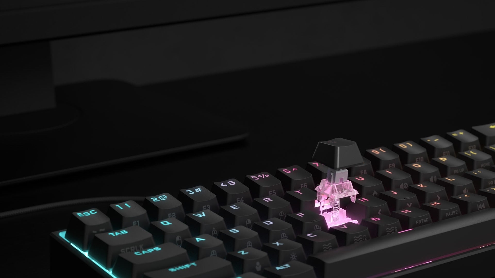 1920x1080 K65 RGB MINI 60% Mechanical Gaming Keyboard, Desktop