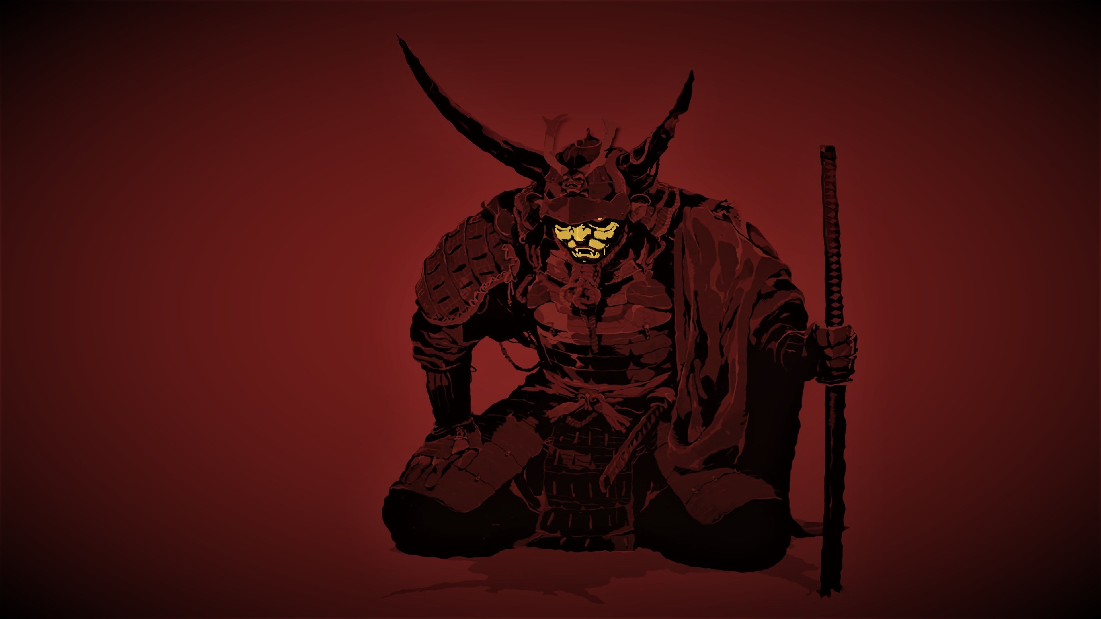 3840x2160 The Lonely Samurai 4K wallpaper, Desktop