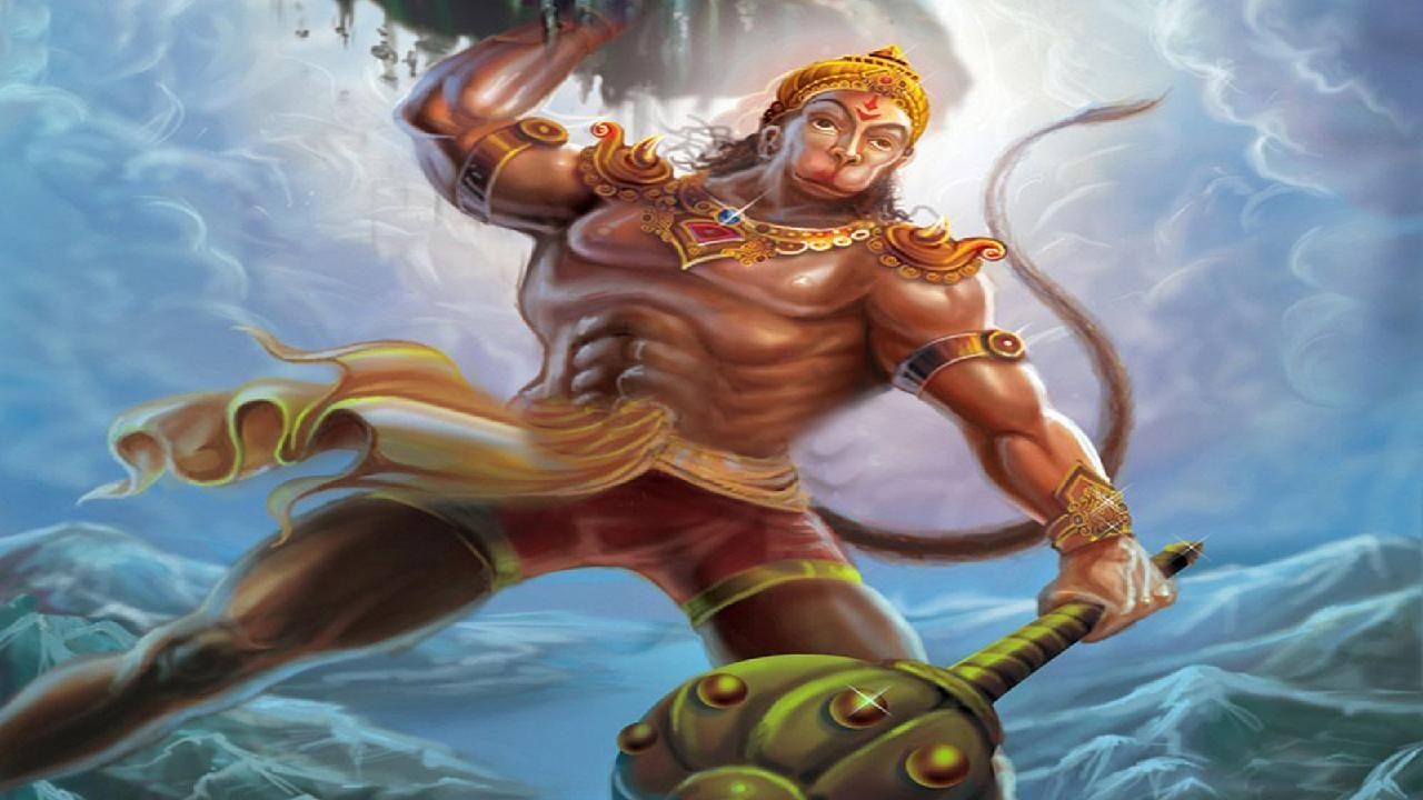 1280x720 Lord Hanuman Angry HD Wallpaper. Lord hanuman wallpaper, Hanuman, Desktop