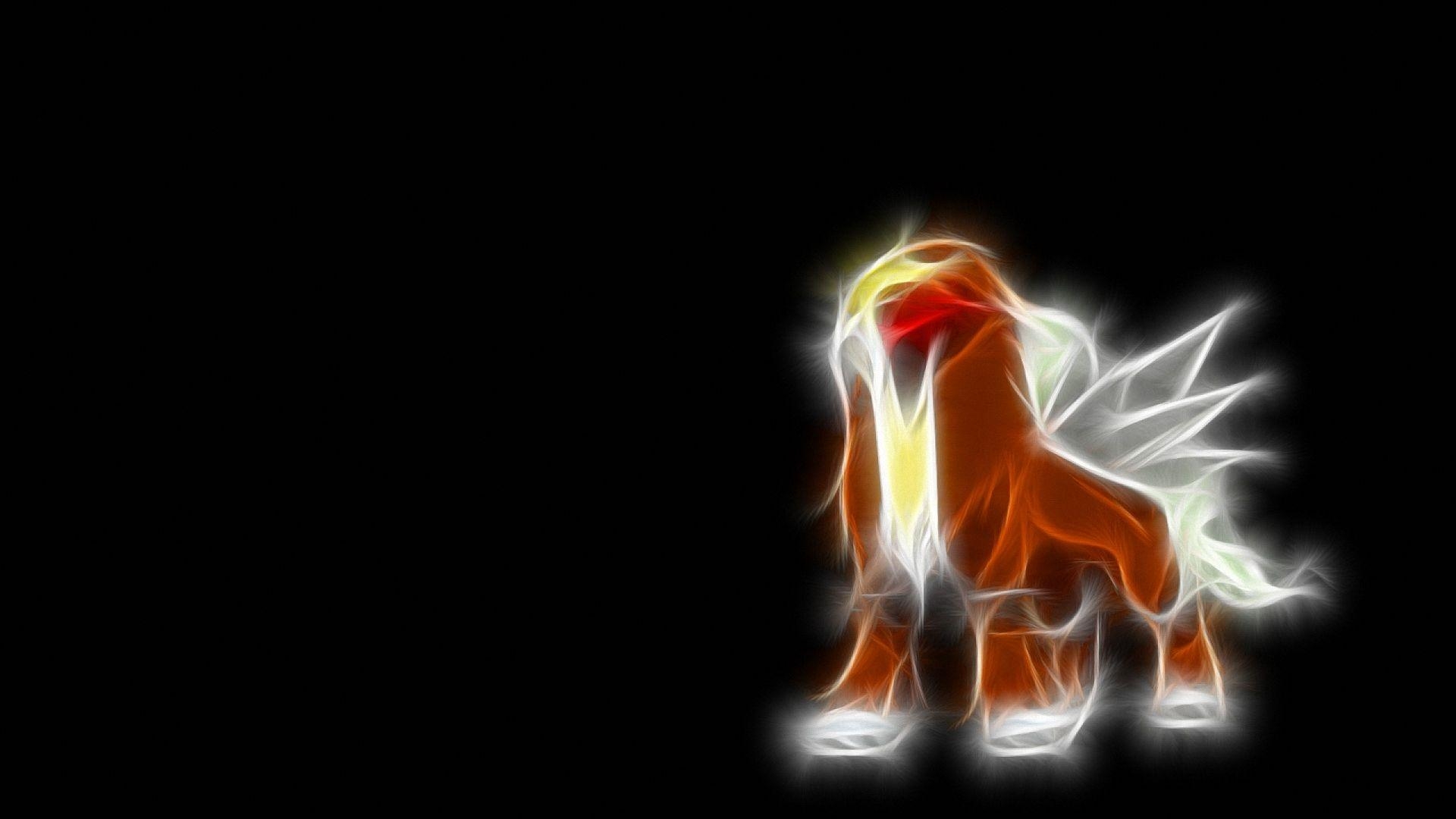 1920x1080 Free  Cartoon Pokemon Entei Black Wallpaper Full HD 1080p, Desktop