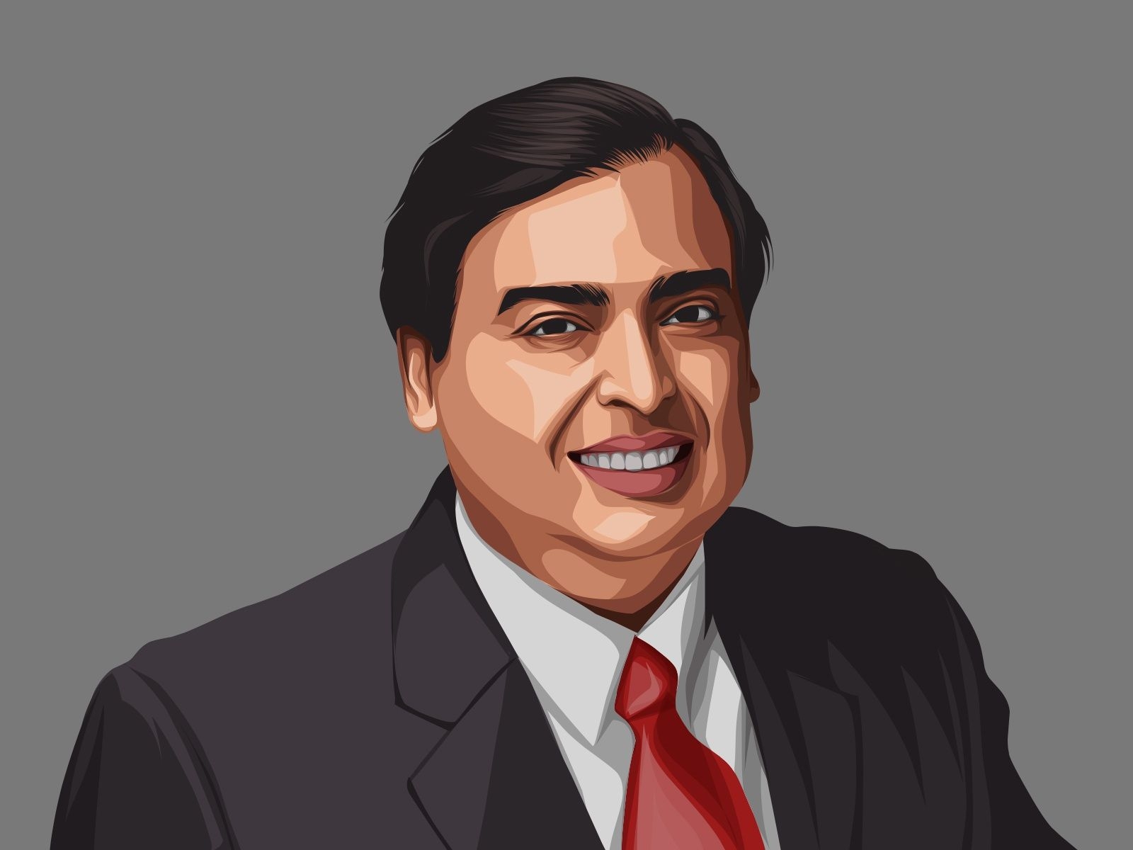 1600x1200 Mukesh Ambani Vector Illustration, Desktop