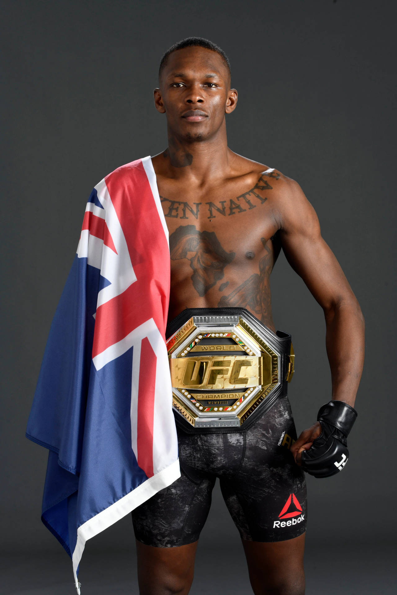 1280x1920 Download Jon Jones With UK Flag Wallpaper, Phone