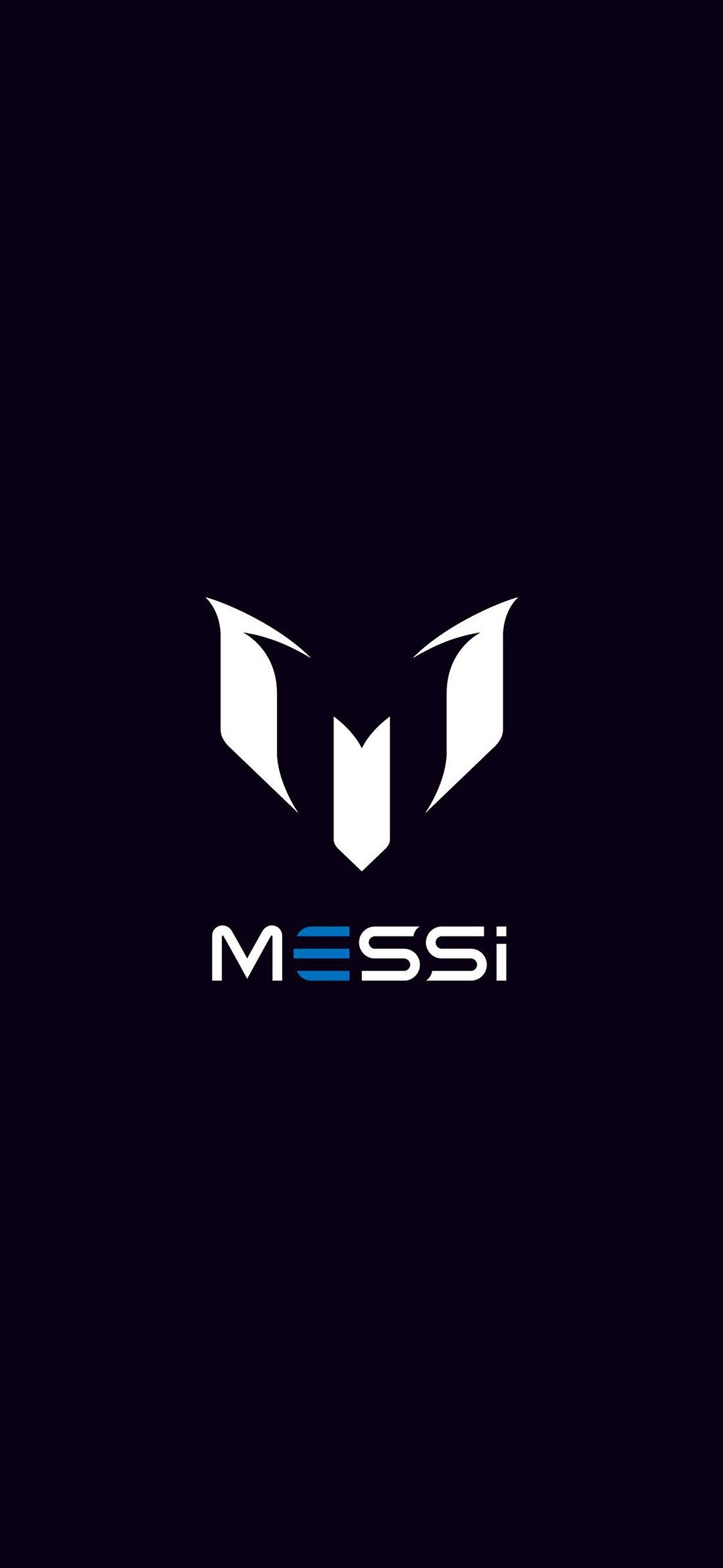 1130x2440 Messi Logo Art Minimal Dark Wallpaper, Phone