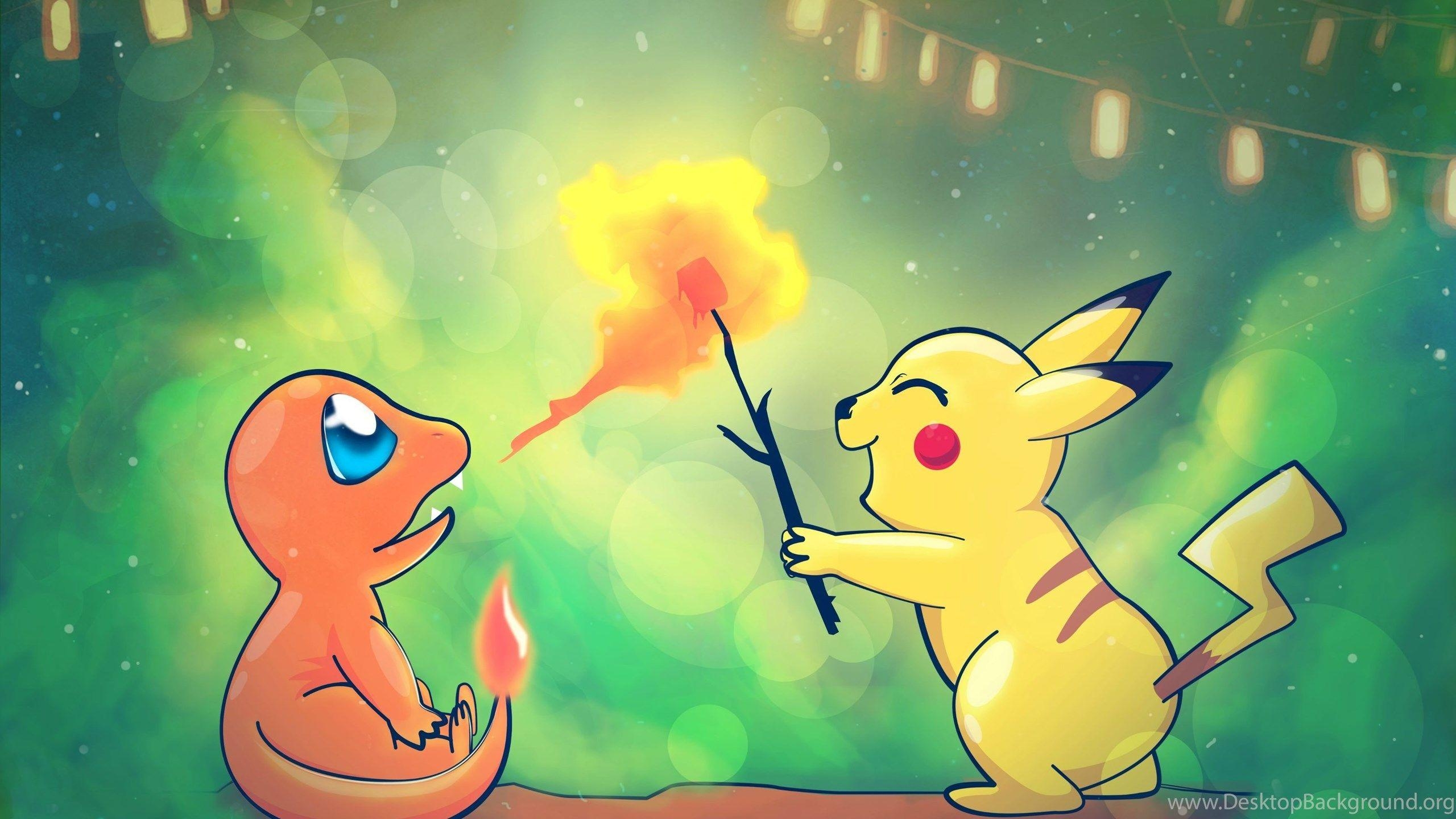 2560x1440 Original Art] Charmander And Pikachu [3543x2214], Wallpaper, Desktop