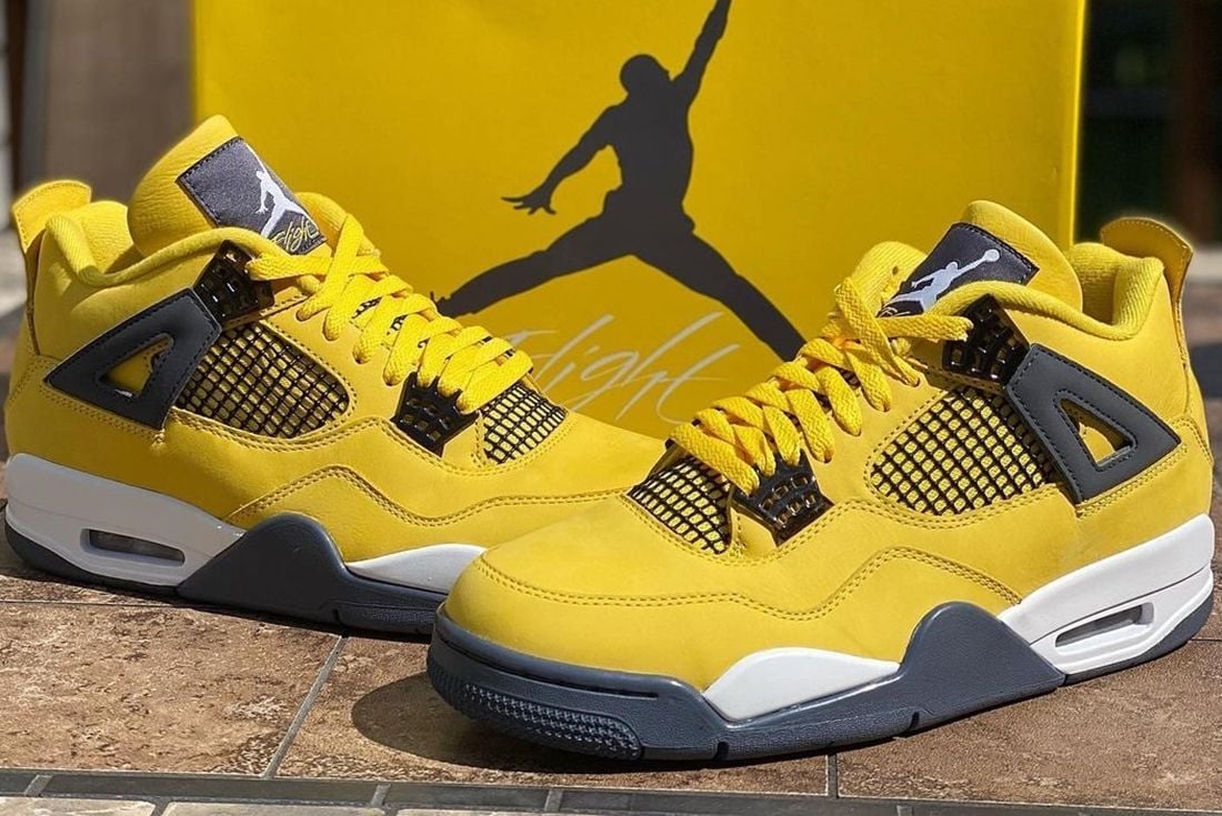 1100x740 More Close Ups: The Air Jordan 4 'Lightning' Strikes In August, Desktop