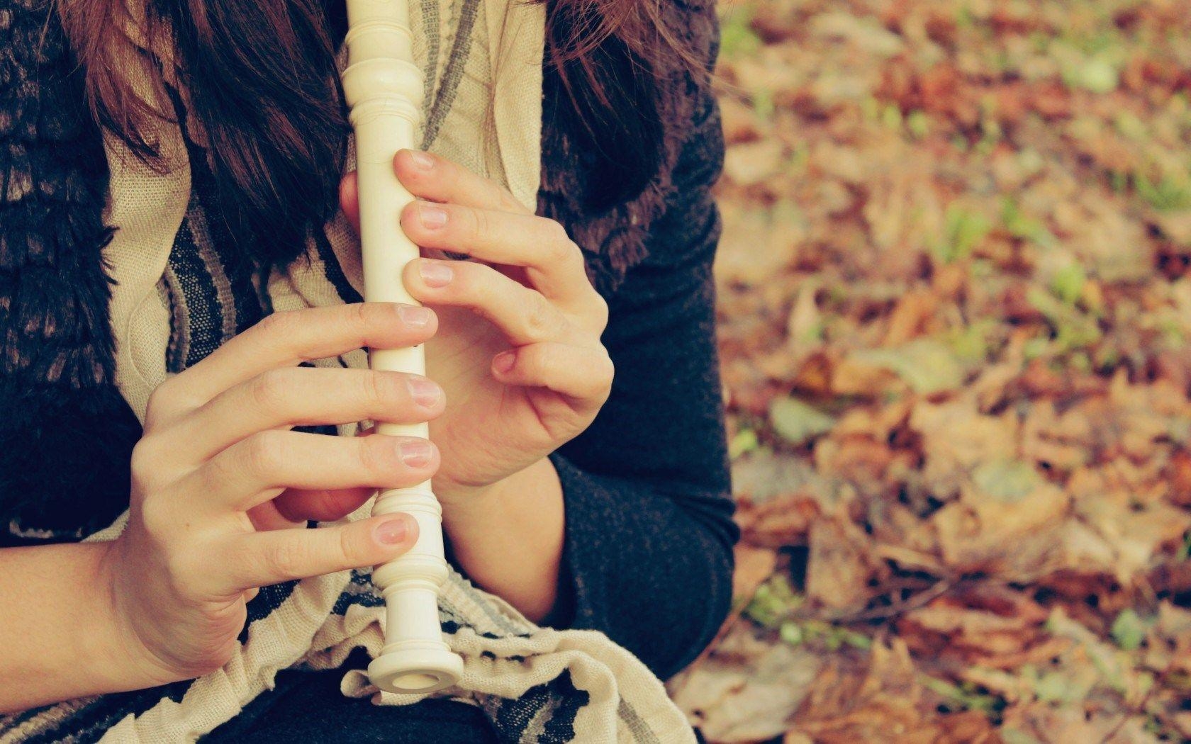 1680x1050 Girl Flute Fall HD Wallpaper. All Wallpaper Desktop, Desktop