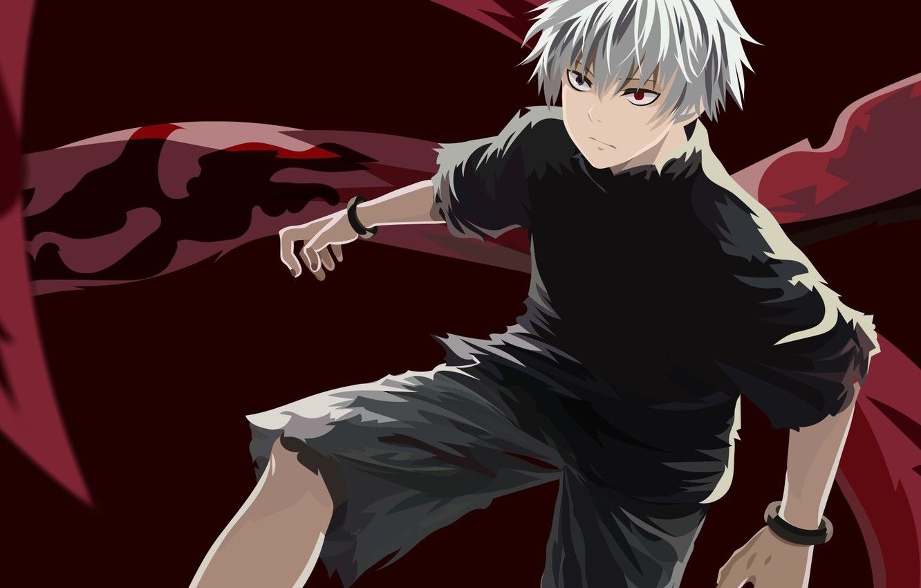 1340x850 Wallpaper wallpaper, red, game, monster, anime, red eyes, boy, 240, Desktop