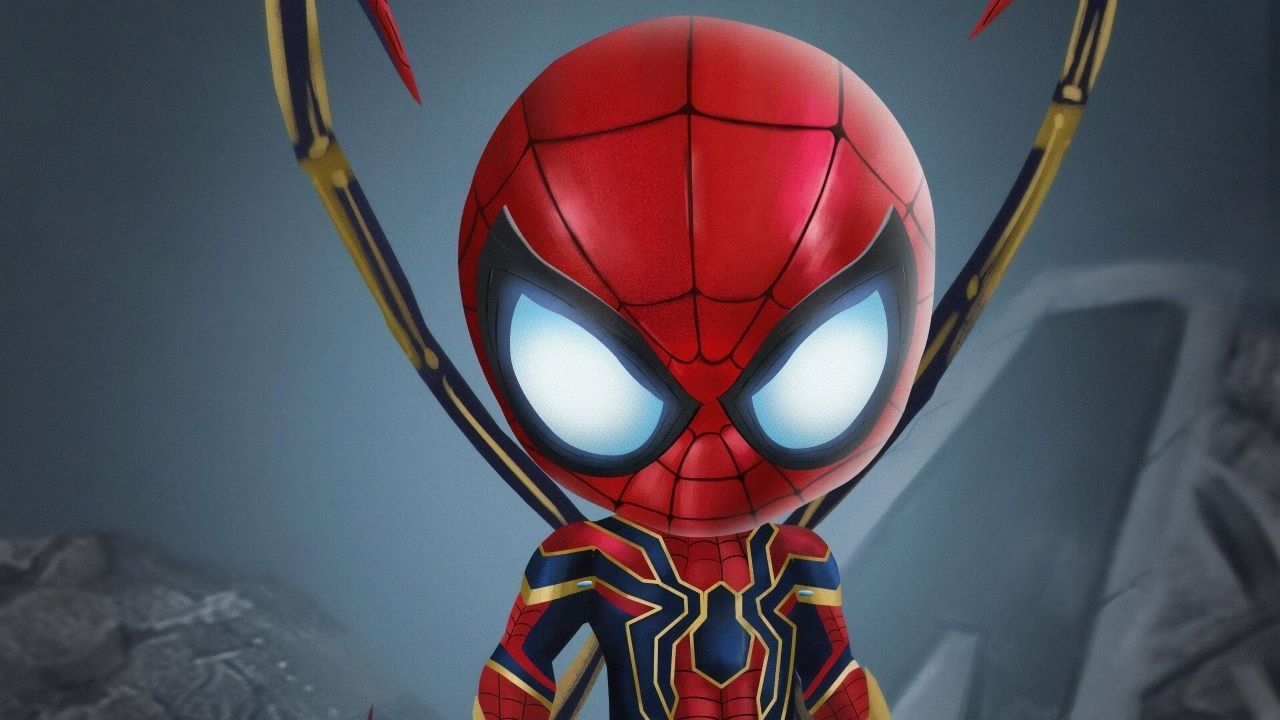 1280x720 Neon Iron Spider Man Wallpaper, Desktop