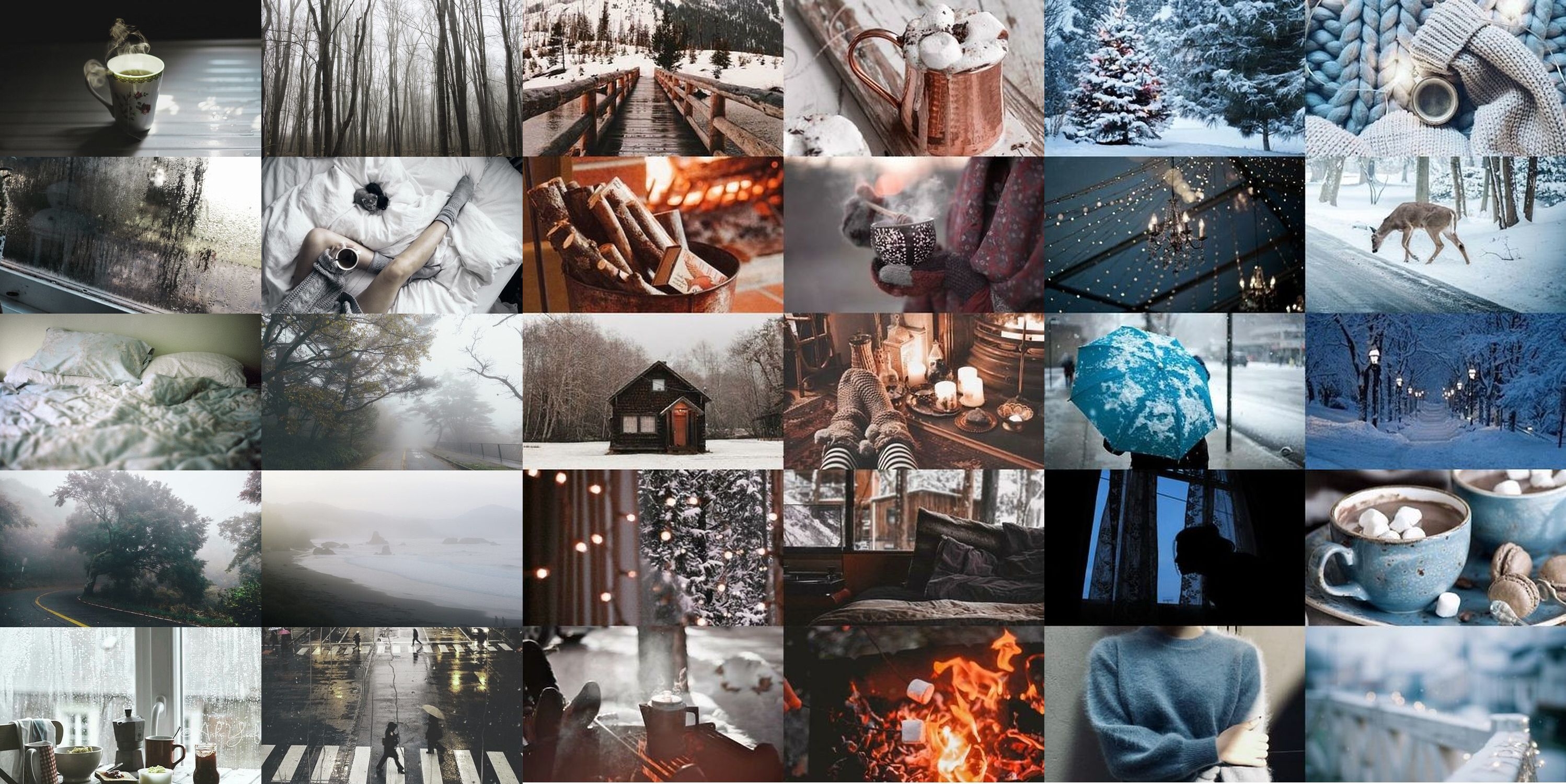 3000x1500 Winter cozy aesthetic collage. Winter desktop background, Christmas desktop wallpaper, Christmas desktop, Dual Screen