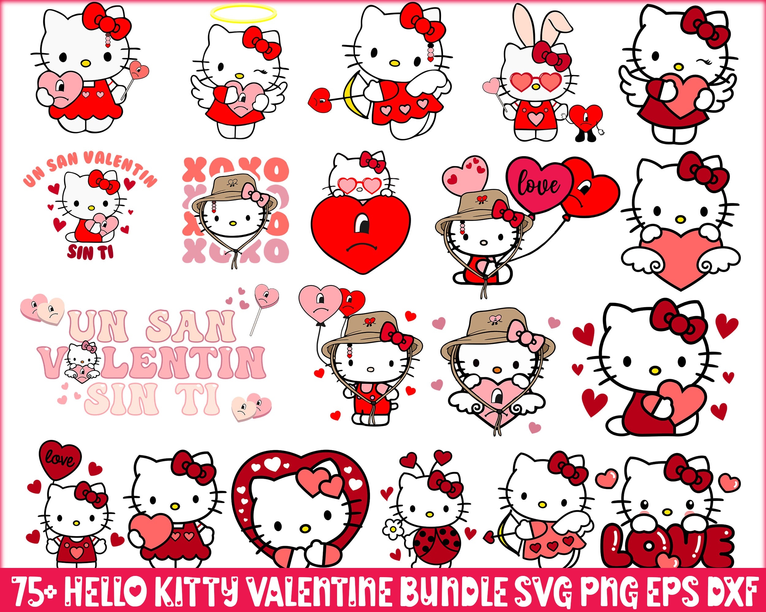 2500x2000 Updated Valentine Hello Kitty Bundle, Valentine kawaii kitty SVG p, Desktop