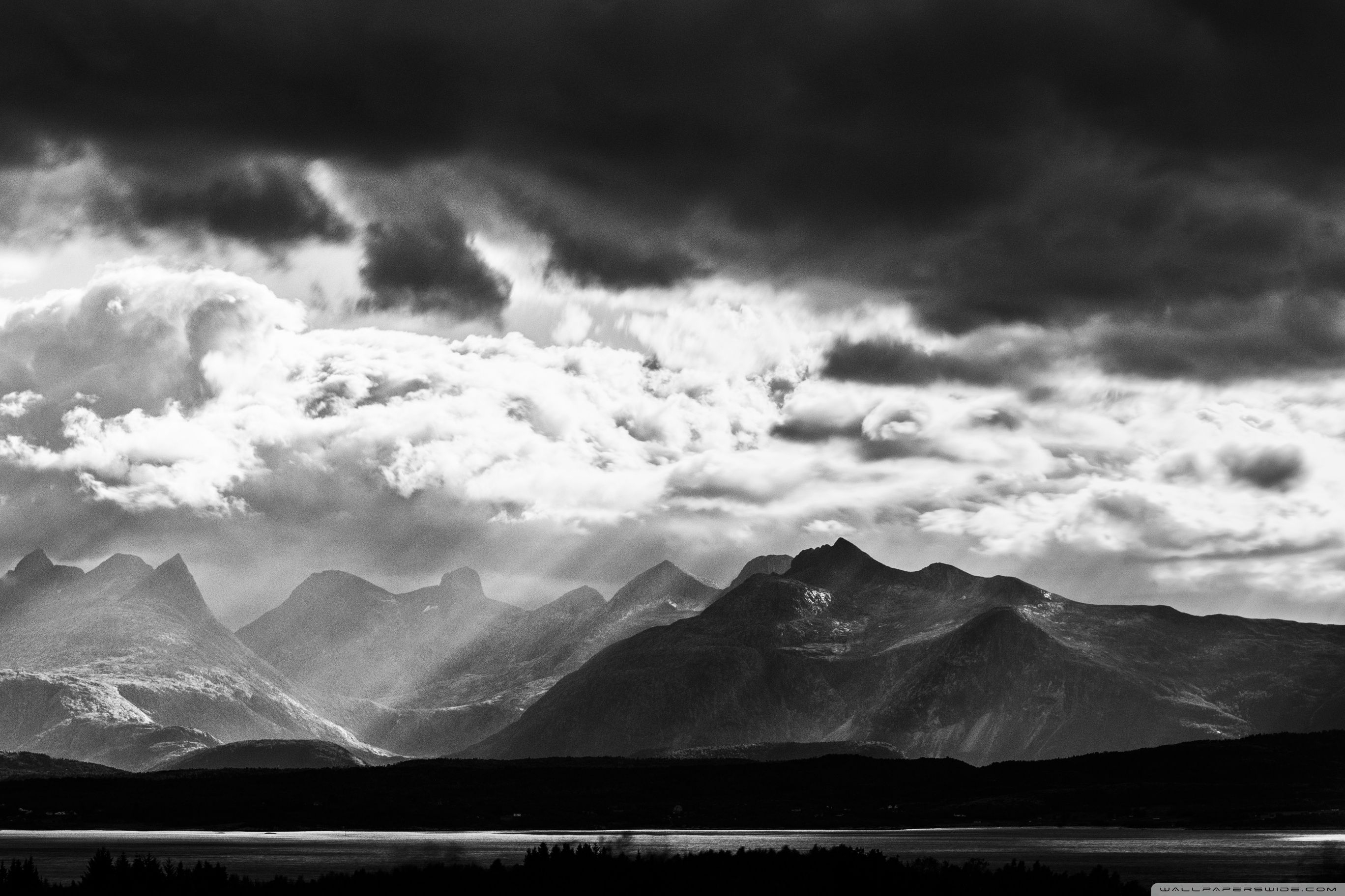 2740x1830 Black And White Landscape Desktop Wallpaper, Desktop