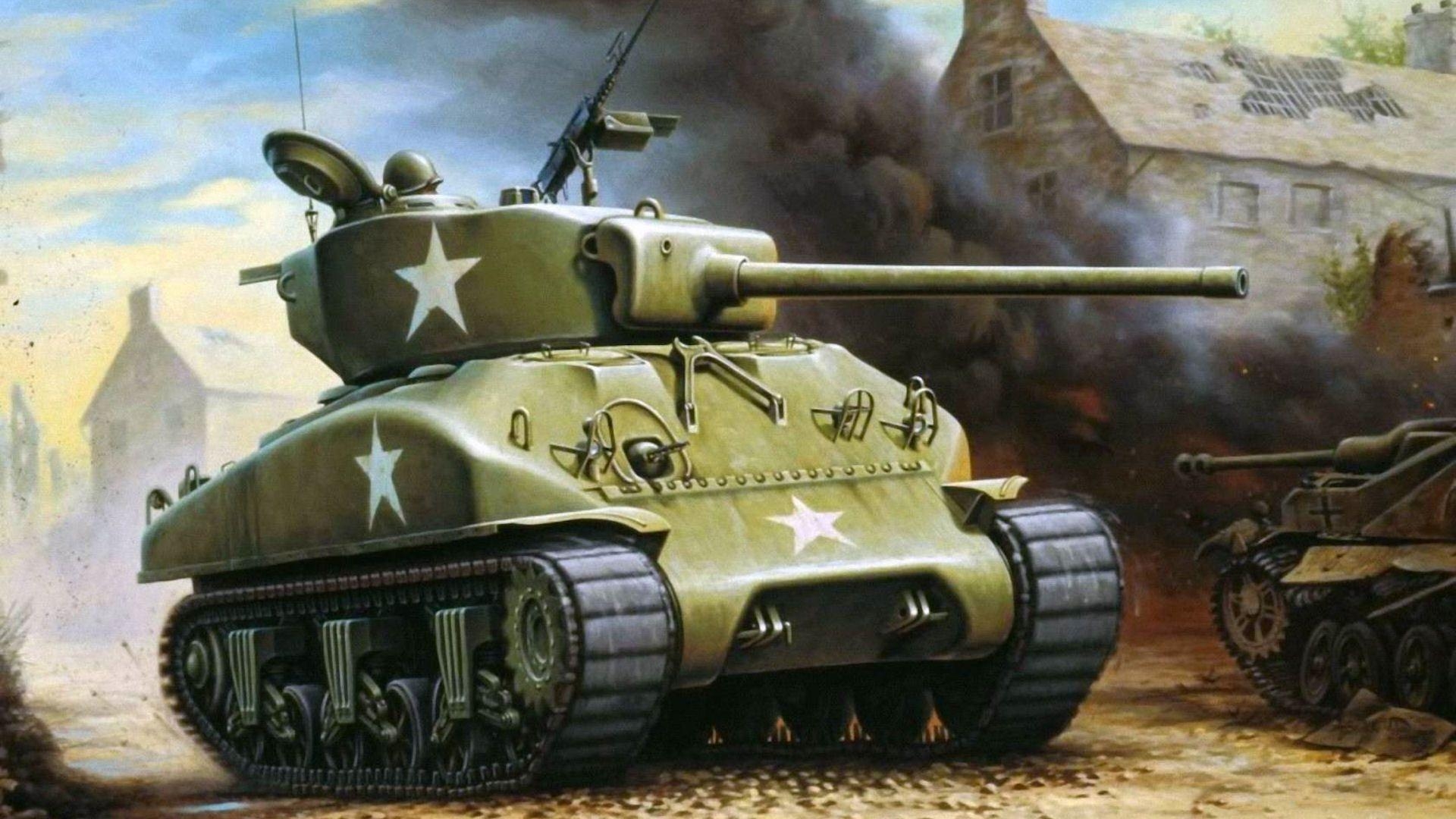 1920x1080 Sherman Tank Wallpaper HD, Desktop