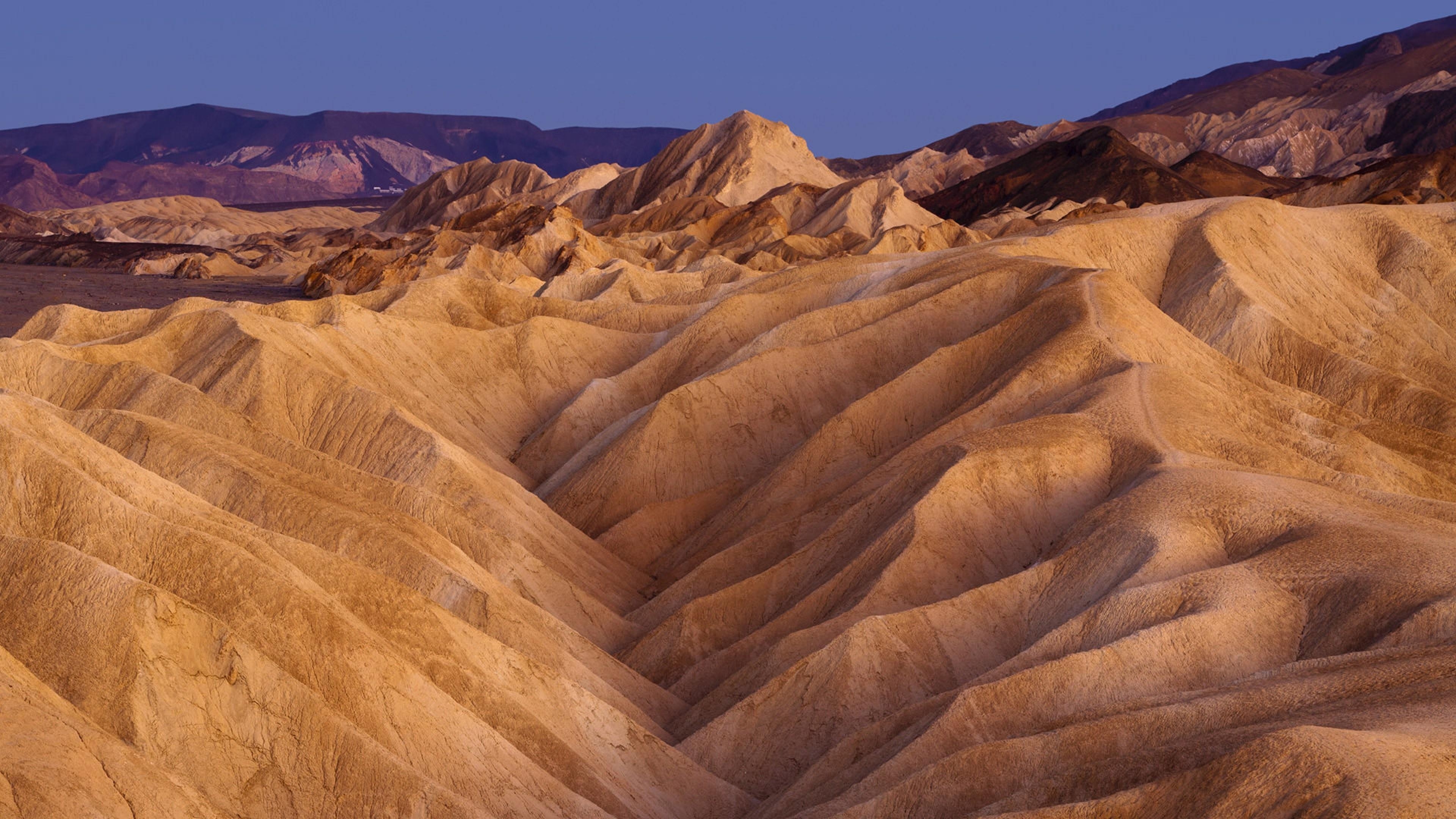 3840x2160 Zabriskie Point Valley National Park Wallpaper. Wallpaper, Desktop