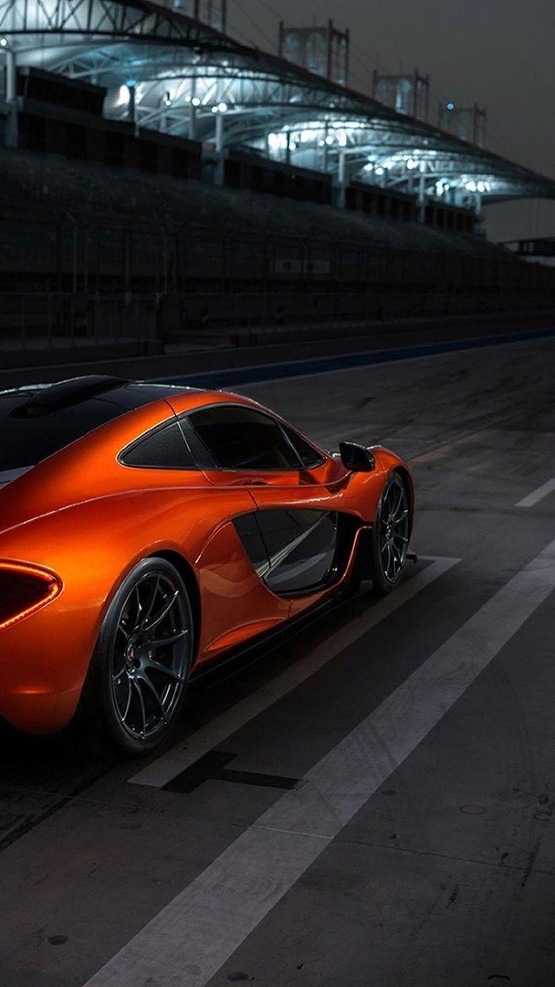 1080x1920 Download  Mclaren P Orange, Road, Back View Wallpaper, Phone