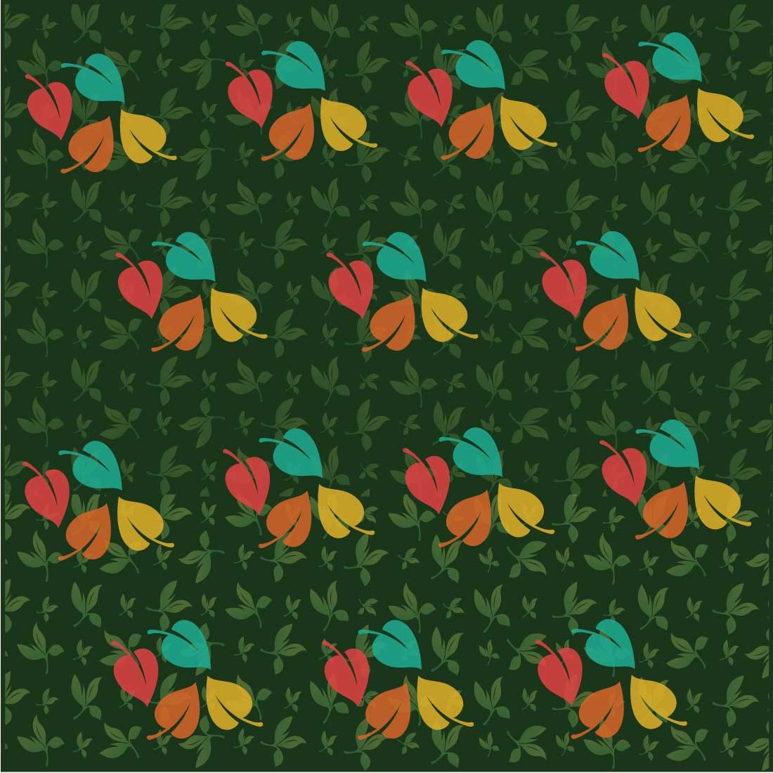 1100x1100 Autumn leaves pattern, and background for print on fabric, surface, paper, wrapping, Phone