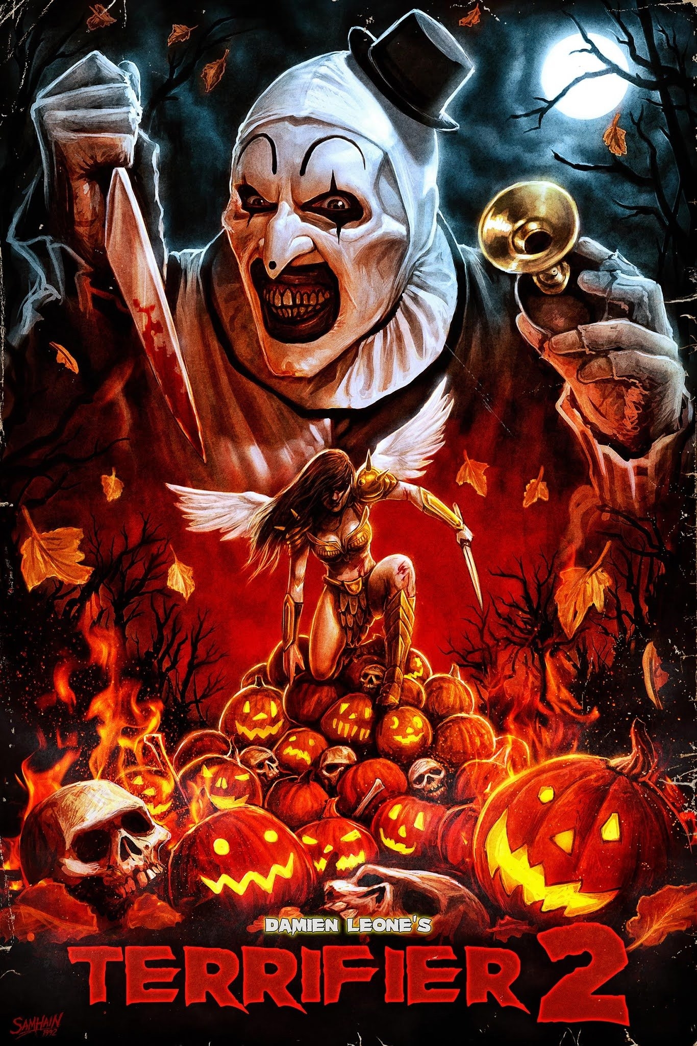 1370x2050 The Horrors of Halloween: TERRIFIER 2 (2022) Posters, Teaser and Stills, Phone