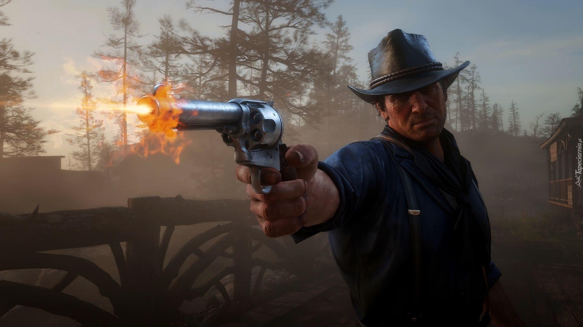 1920x1080 Główny bohater Arthur Morgan w grze Red Dead Redemption 2, Desktop