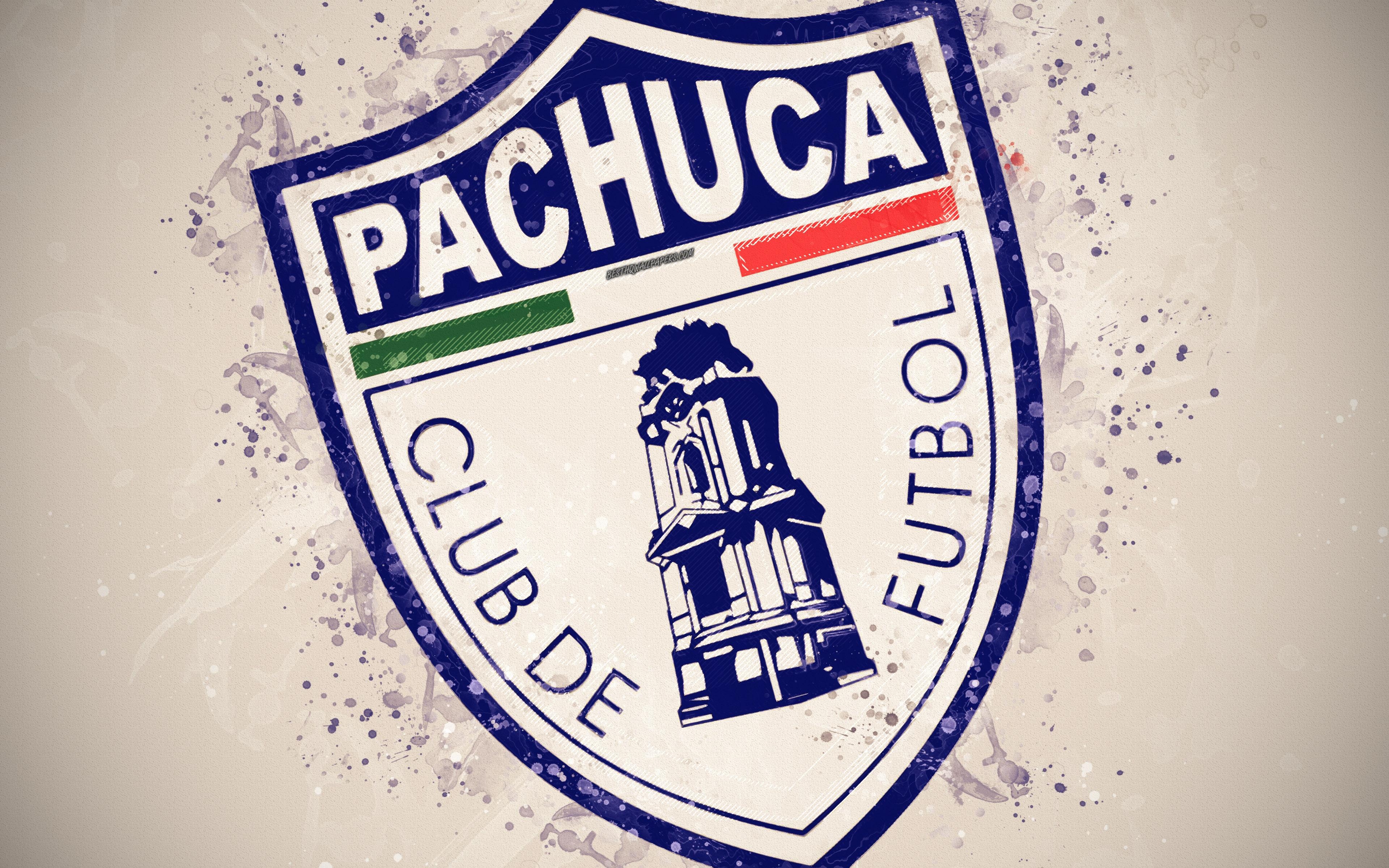 3840x2400 Download wallpaper CF Pachuca, 4k, paint art, creative, mexican, Desktop