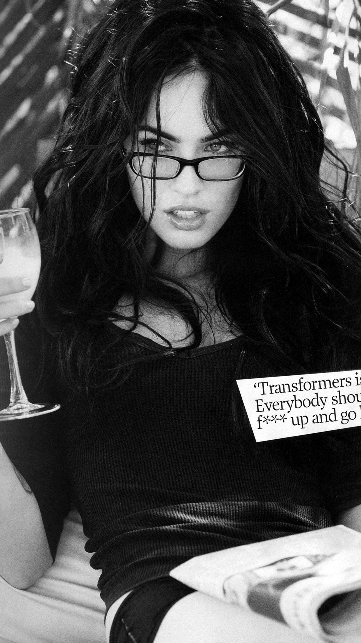 1250x2210 iPhone7 wallpaper. megan fox bw, Phone