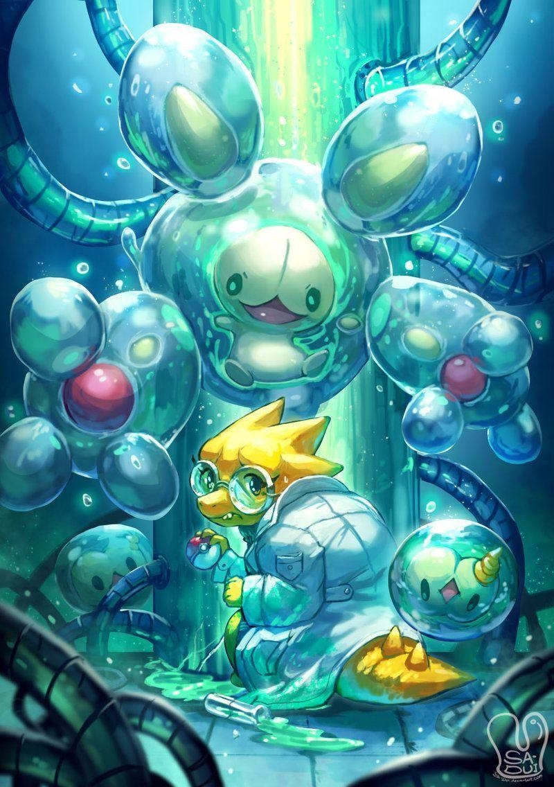 800x1140 Pokemon X UNDERTALE, Alphys And Reuniclus By Sa Dui Mania, Phone